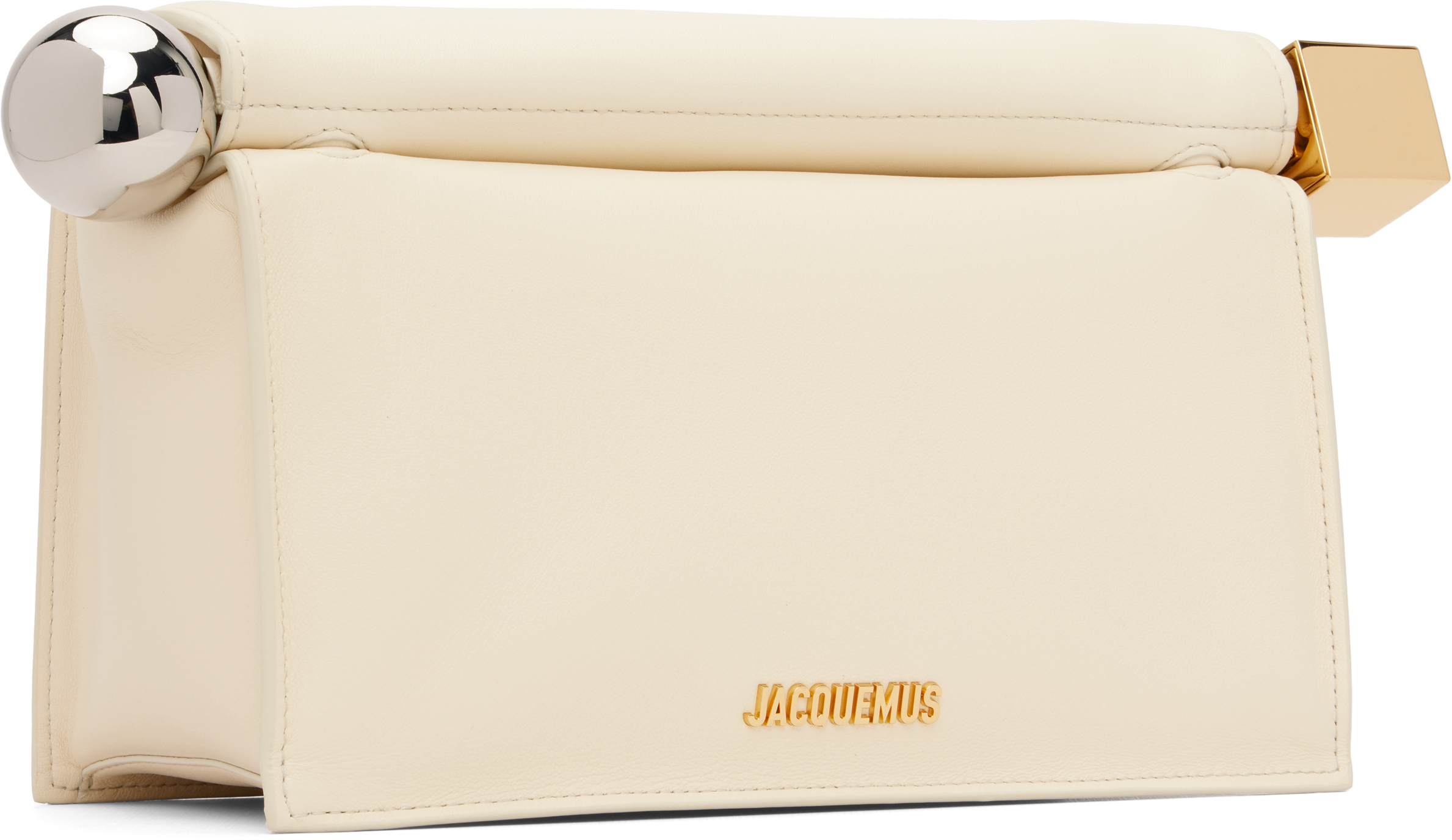 Jacquemus Off-white 'the Rond Carré' Clutch In White