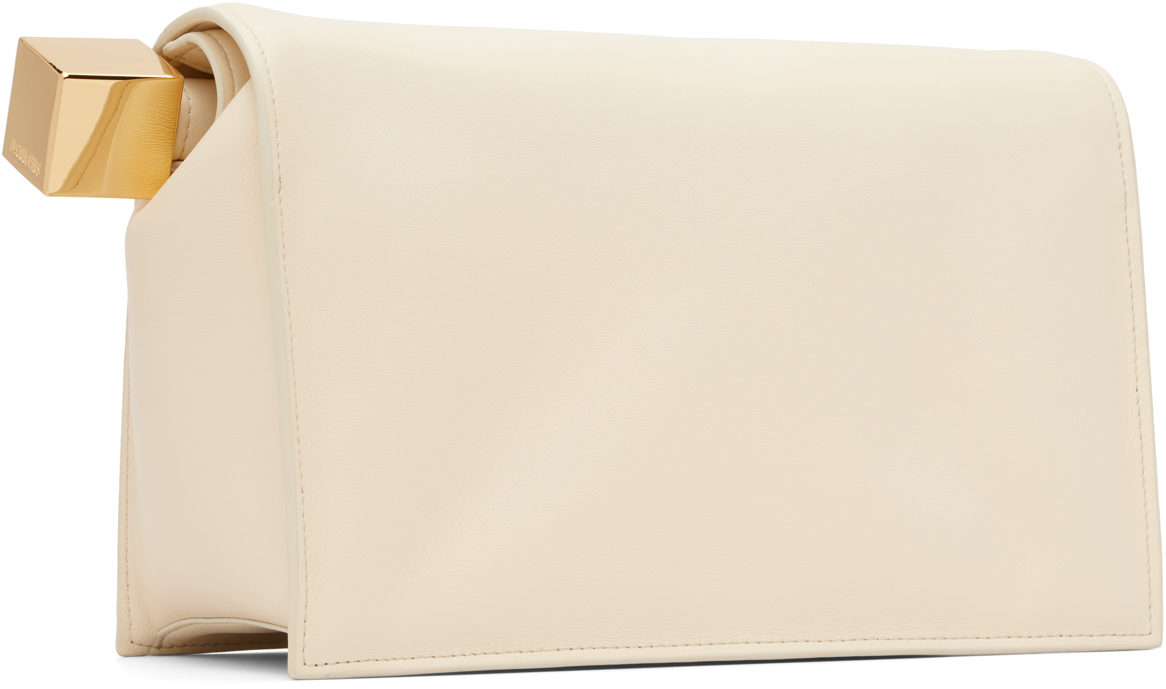 Jacquemus Off-white 'the Rond Carré' Clutch In White