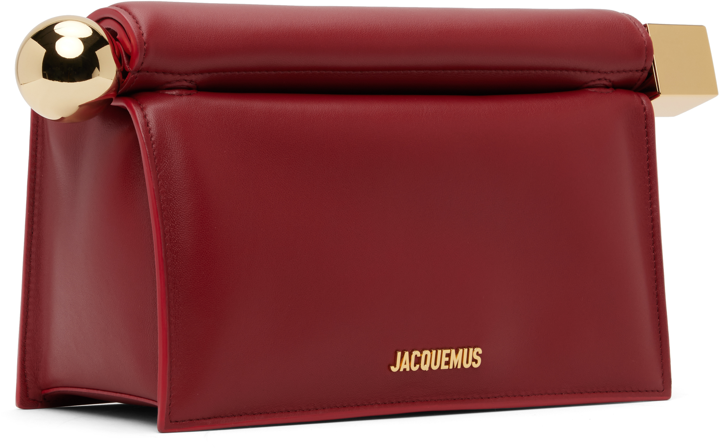 Jacquemus Red 'the Rond Carré' Clutch