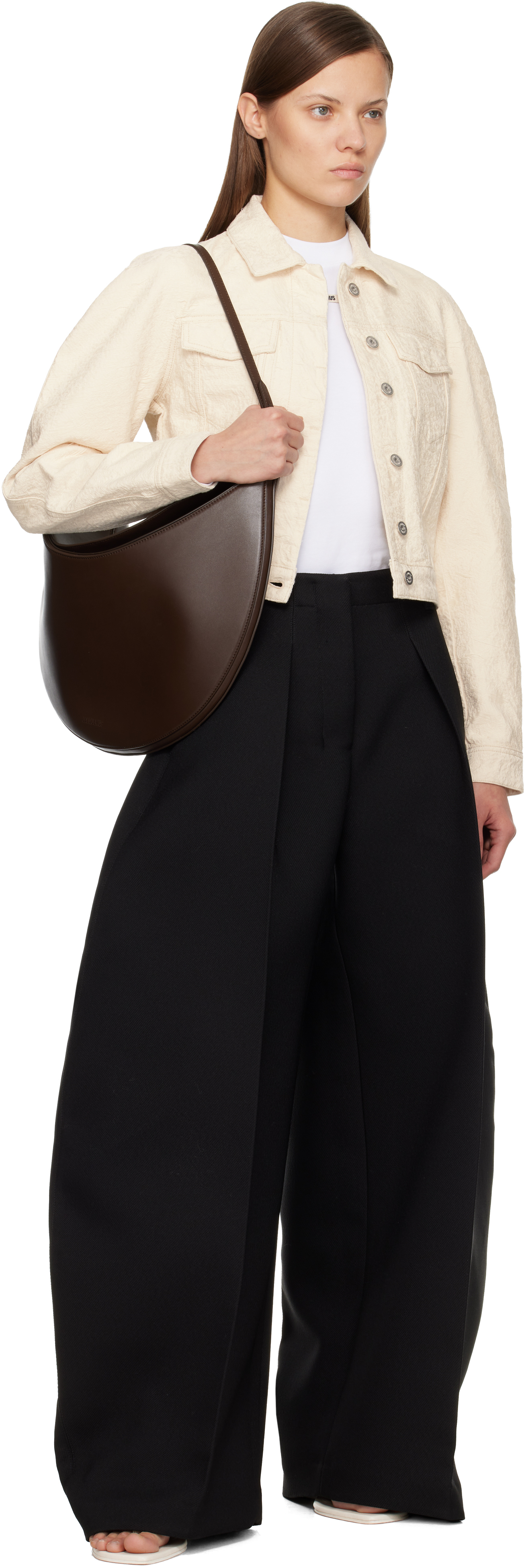 Jacquemus Brown 'the Round Calisso' Bag In Brown