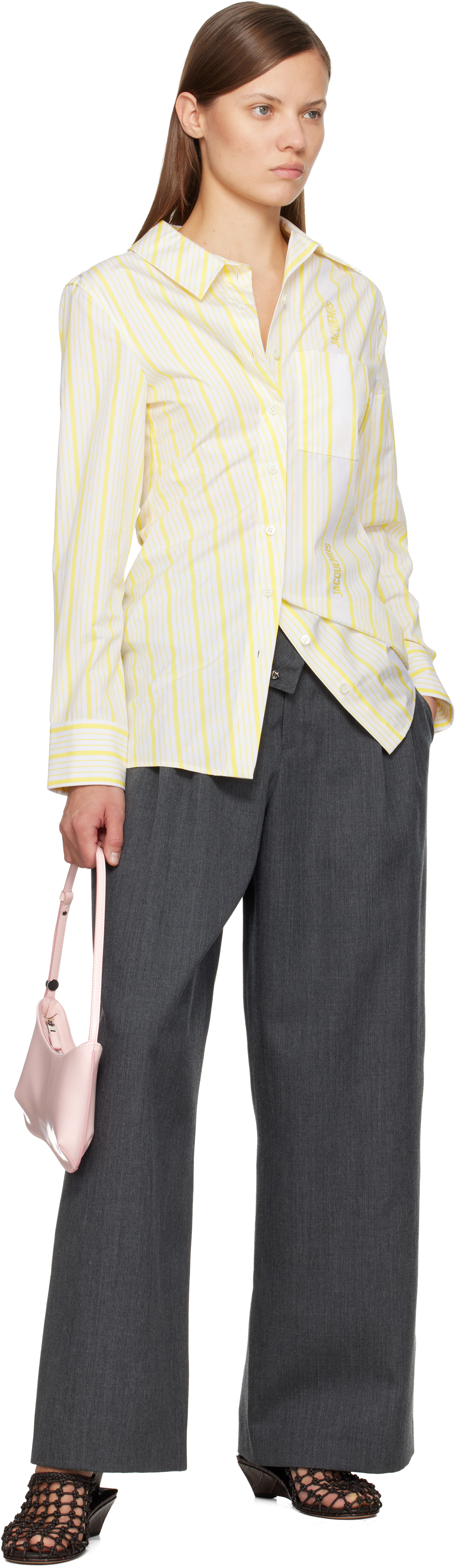 Jacquemus Adjustable Strap Rectangular Shoulder Bag In Pink