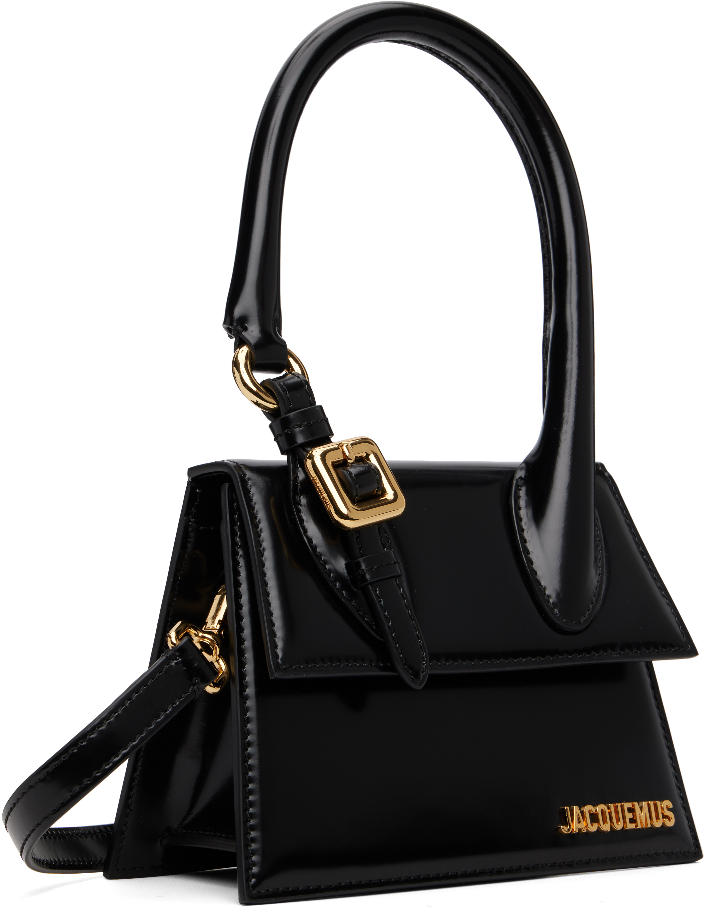 Jacquemus Black 'the Medium Chiquito With Buckle' Bag In Black