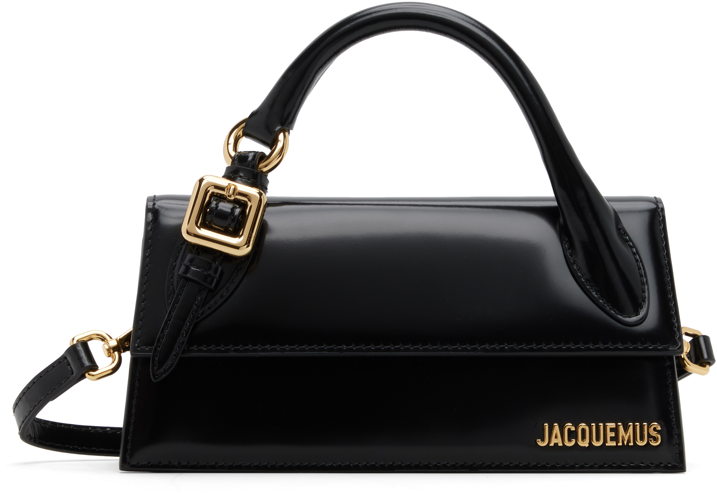 Jacquemus The Chiquito Leather Tote Bag In An Elongated Design In Black