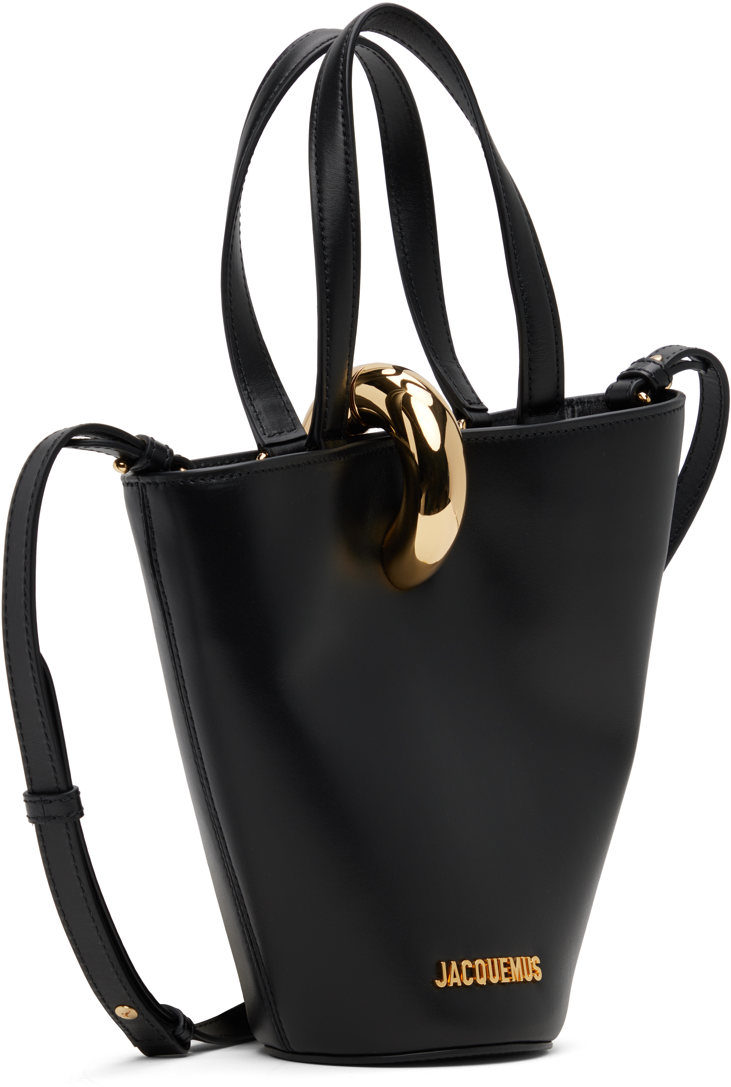 Jacquemus Black The Small Bambola Bucket Bag In Black
