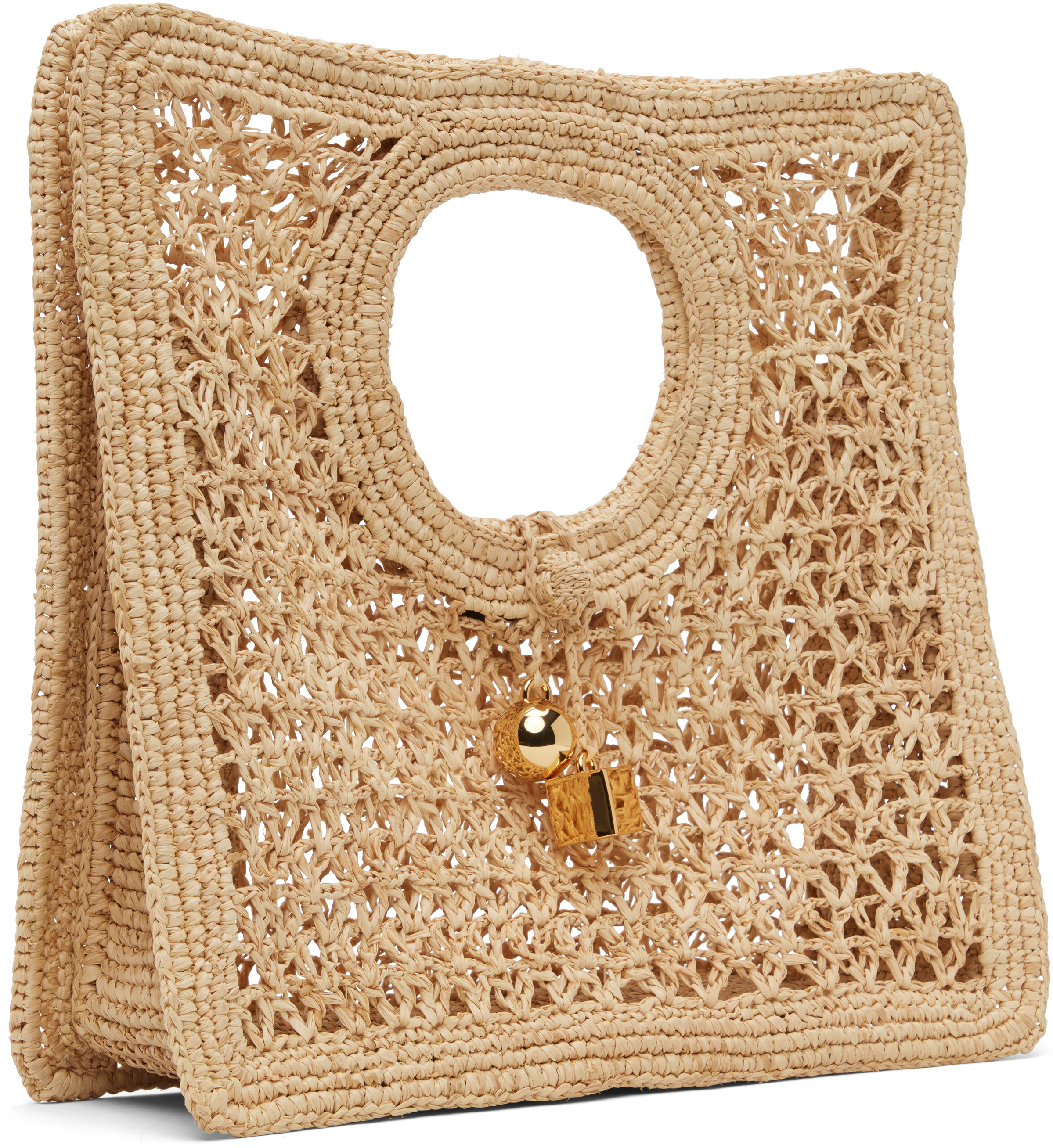 Jacquemus Beige La Croisière 'the Spiaggia Small Square' Tote