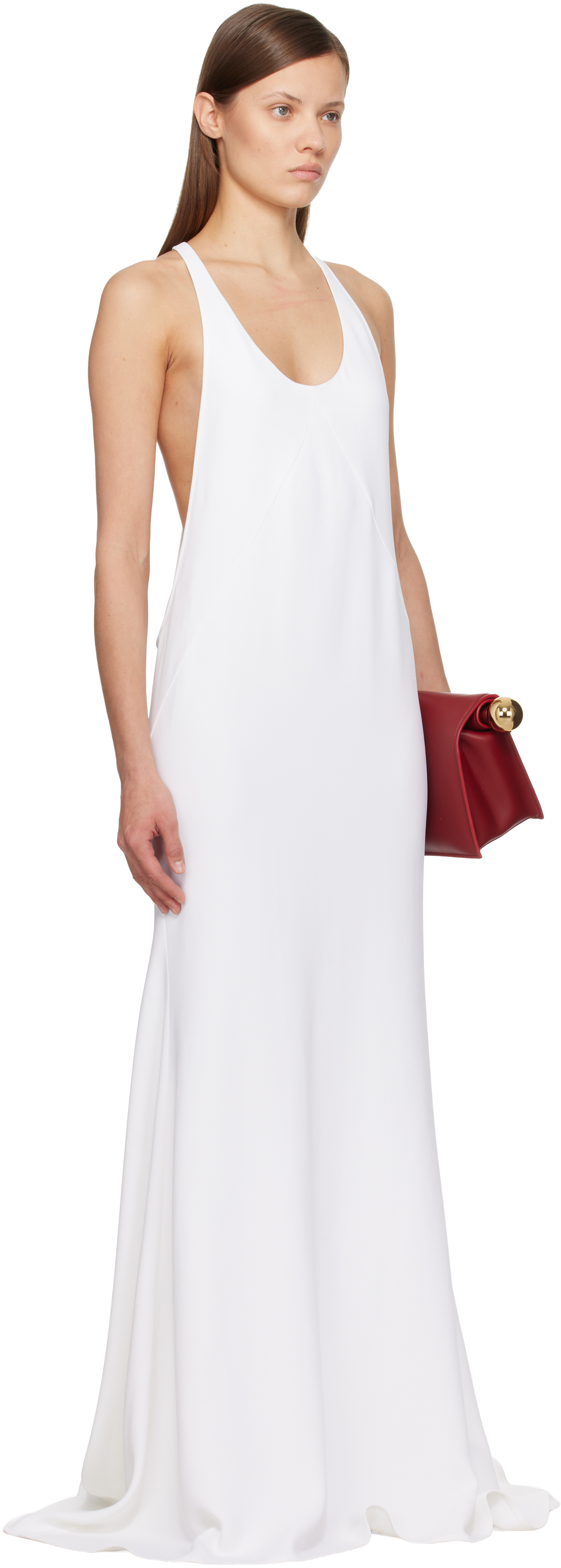 Jacquemus White 'the Marcel' Maxi Dress In White
