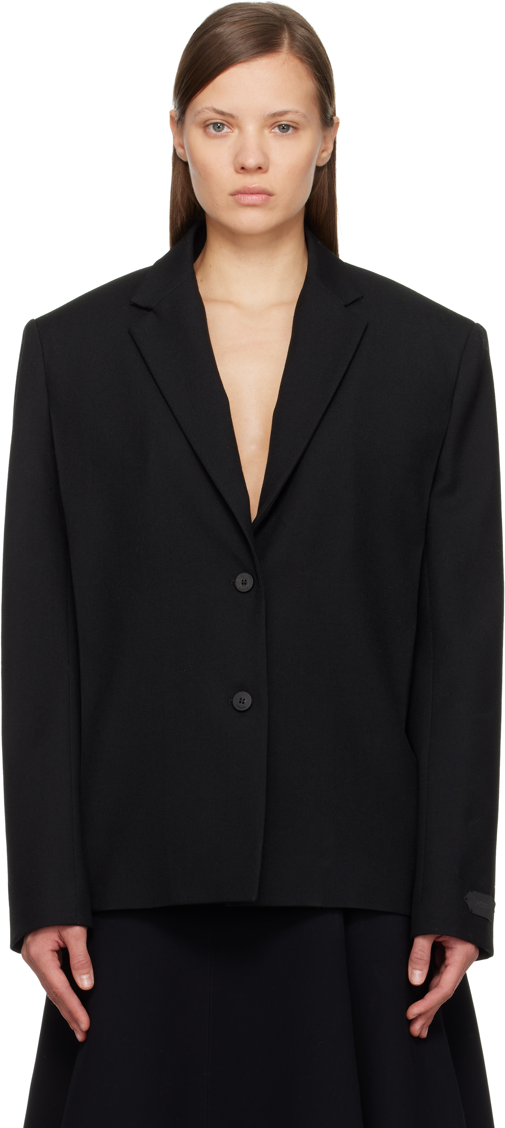 Jacquemus Black 'the Carrée' Blazer In Black