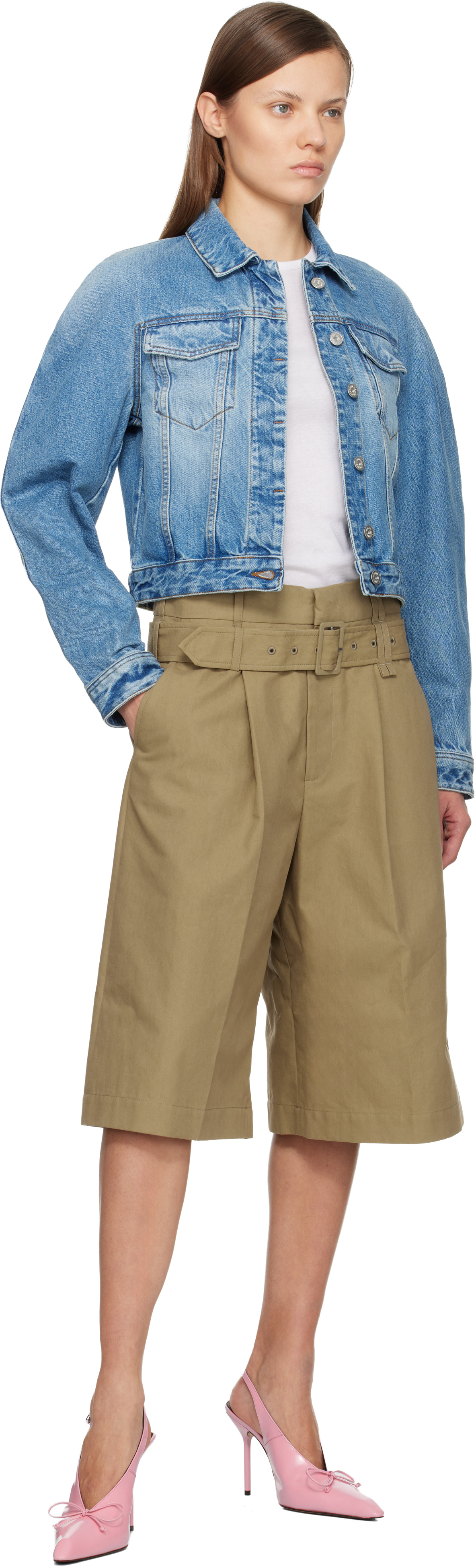 Jacquemus Blue 'the Ovalo De-nîmes' Denim Jacket In Blue