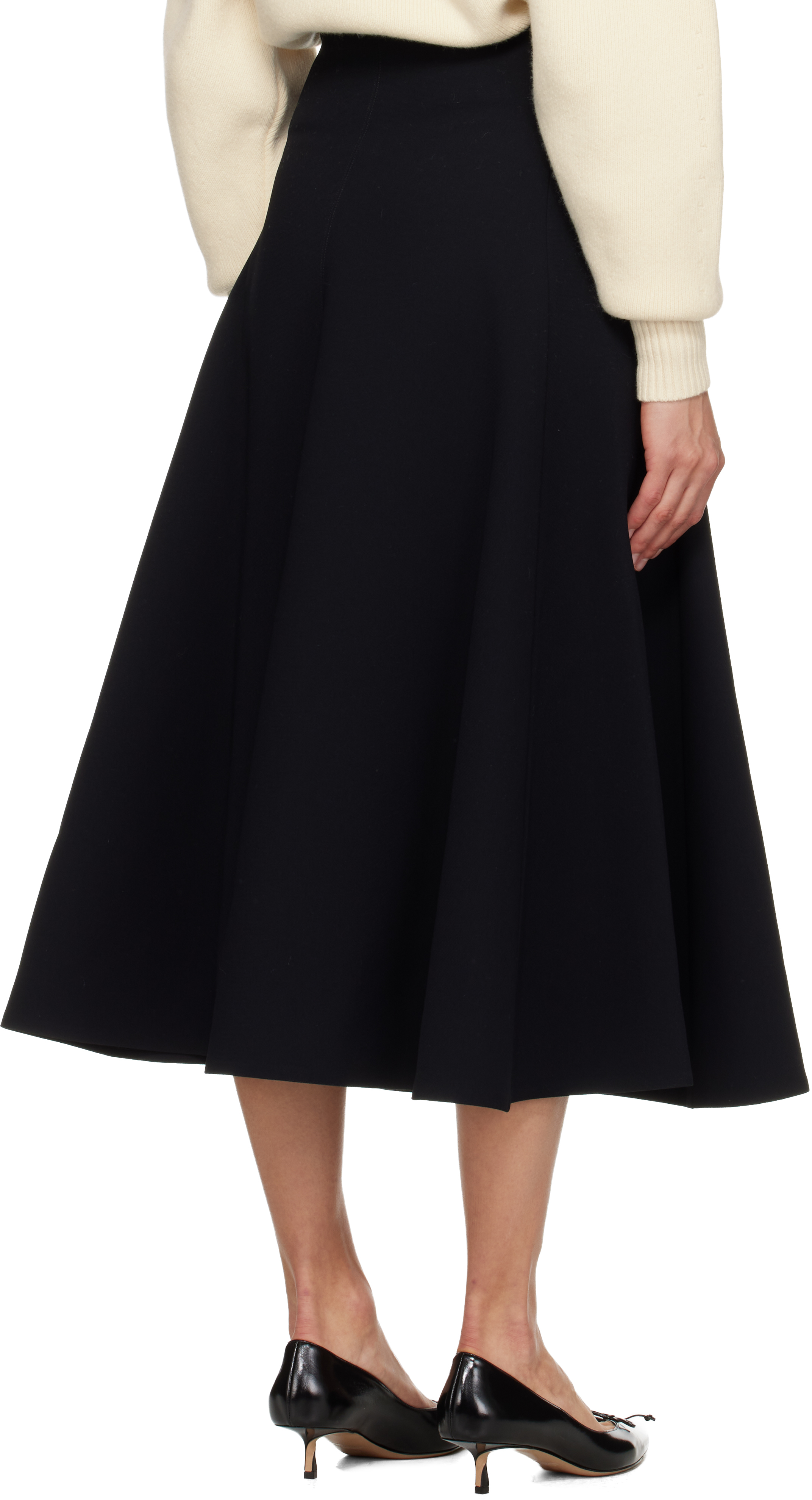 Jacquemus Black 'the Triangle' Midi Skirt In Black