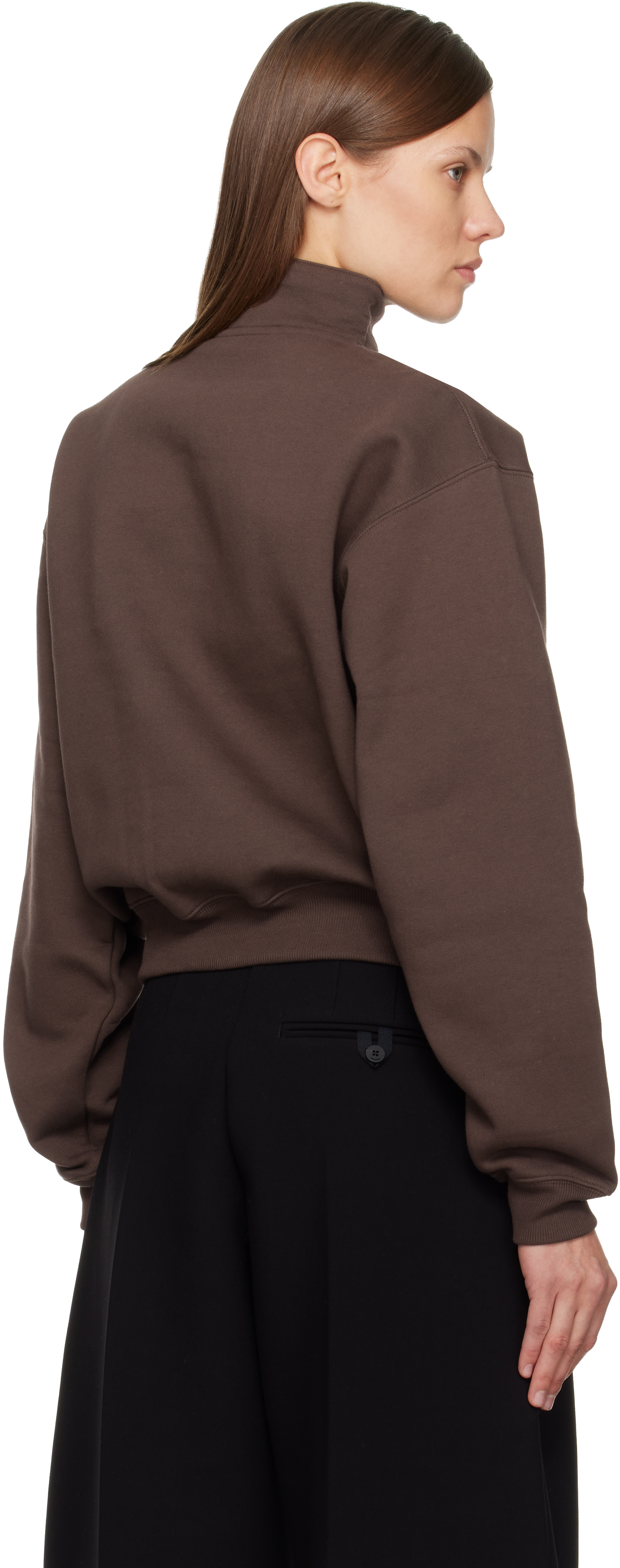 Jacquemus Brown 'le Camionneur Gros Grain' Sweatshirt In Brown