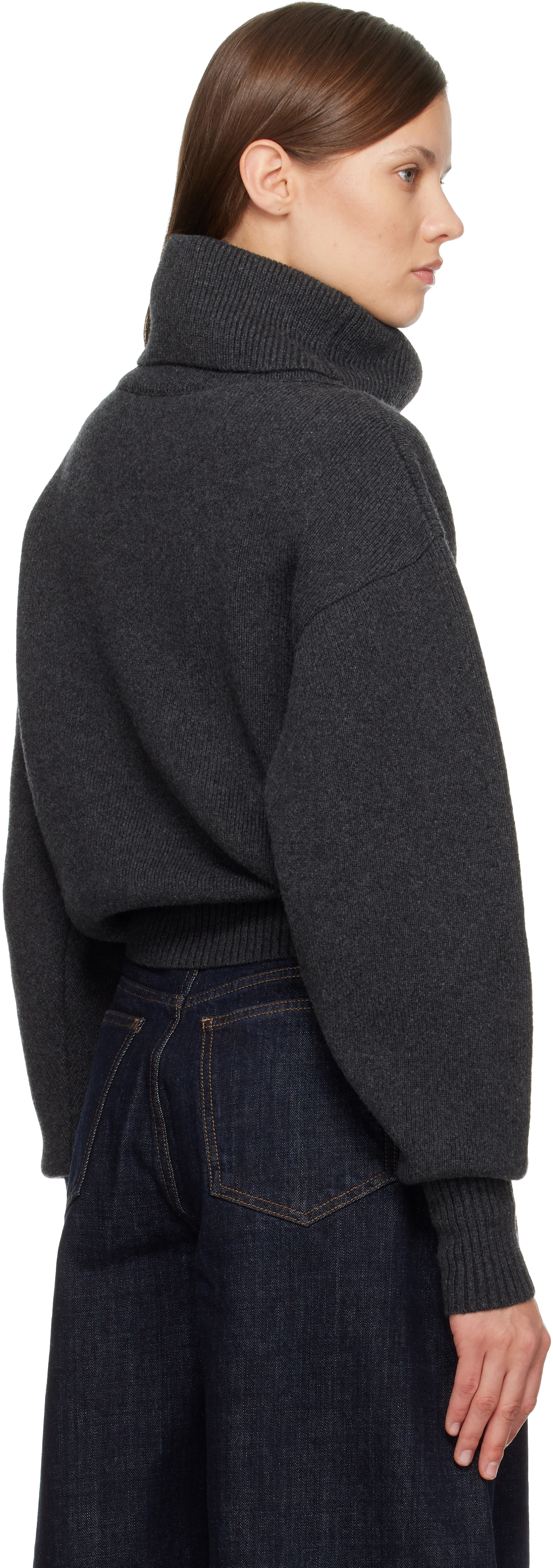 Jacquemus Wool Turtleneck Pallone In Black