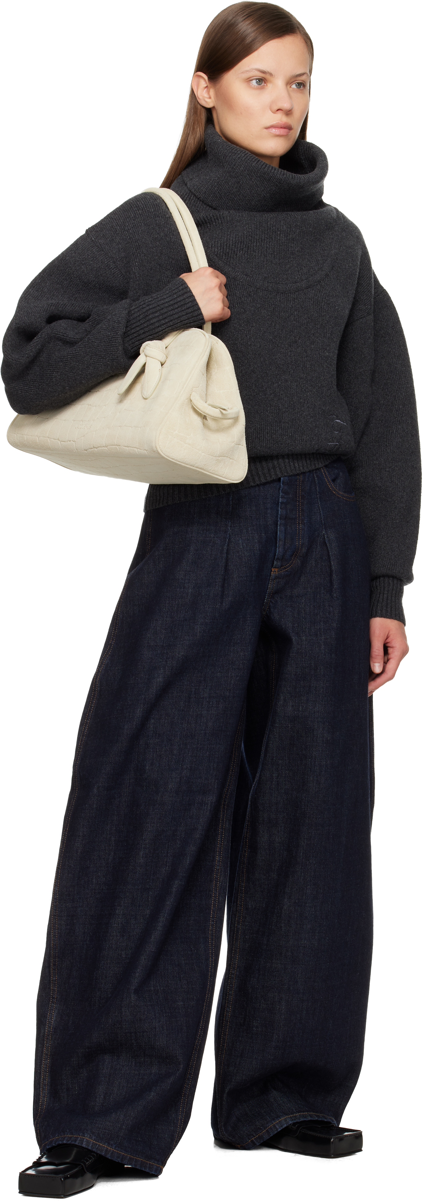 Jacquemus Wool Turtleneck Pallone In Black