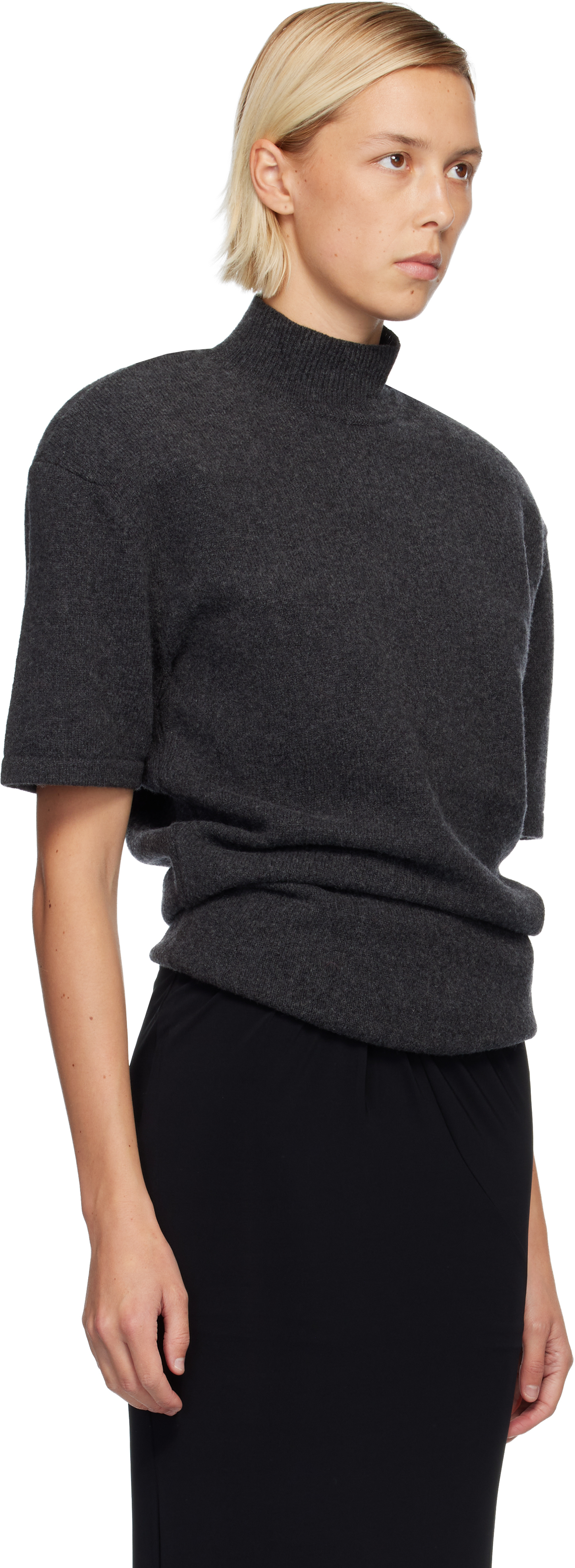 Jacquemus Gray 'the Castagna' Knit Top In Gray
