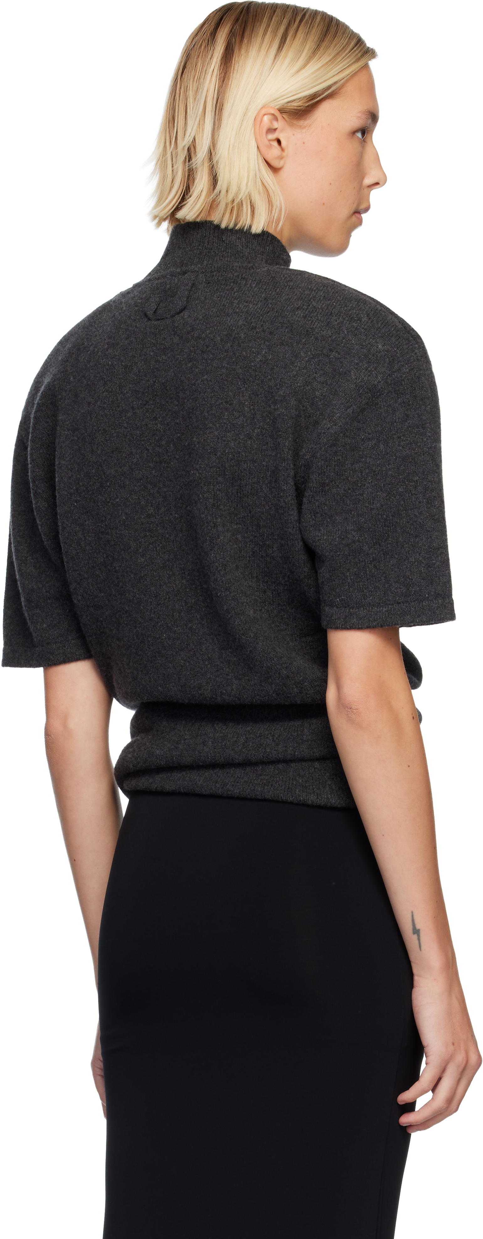 Jacquemus Gray 'the Castagna' Knit Top In Gray