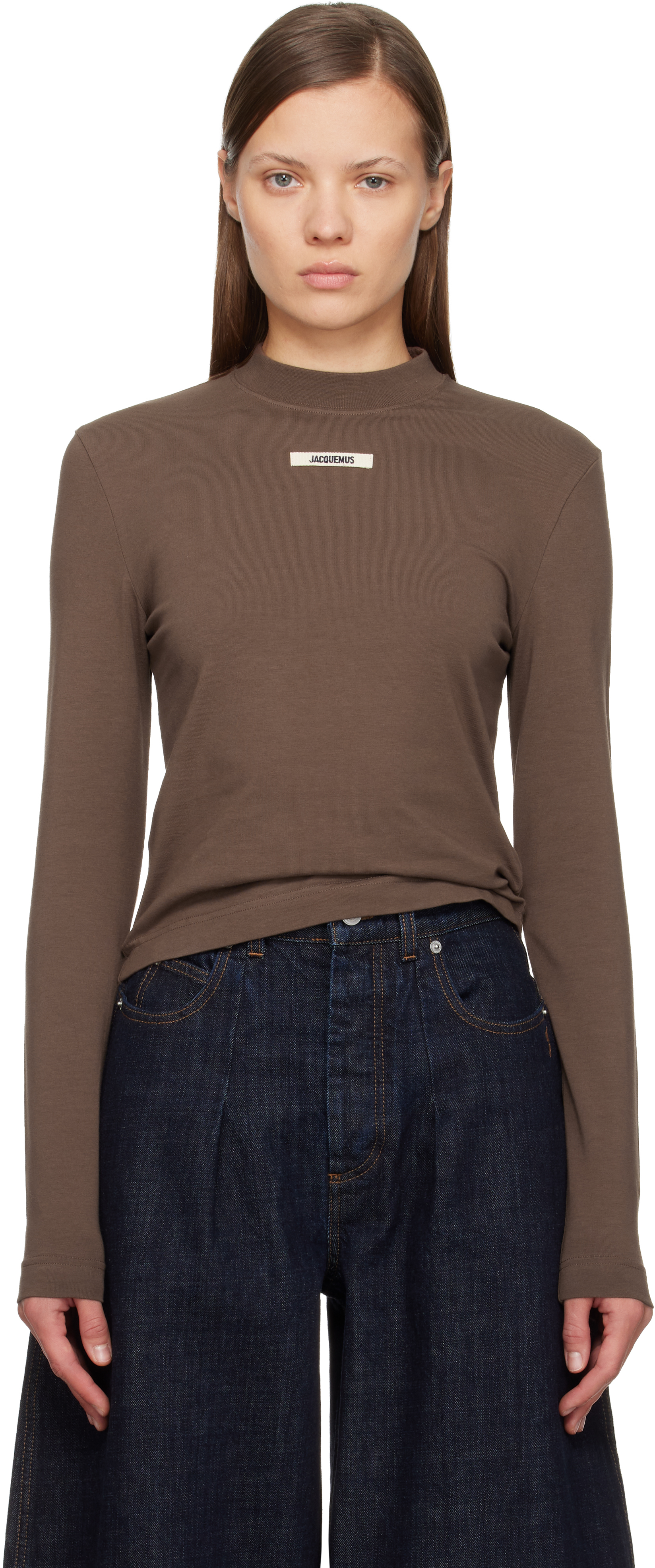 Jacquemus Brown 'the Gros Grain' Long-sleeve T-shirt In Brown