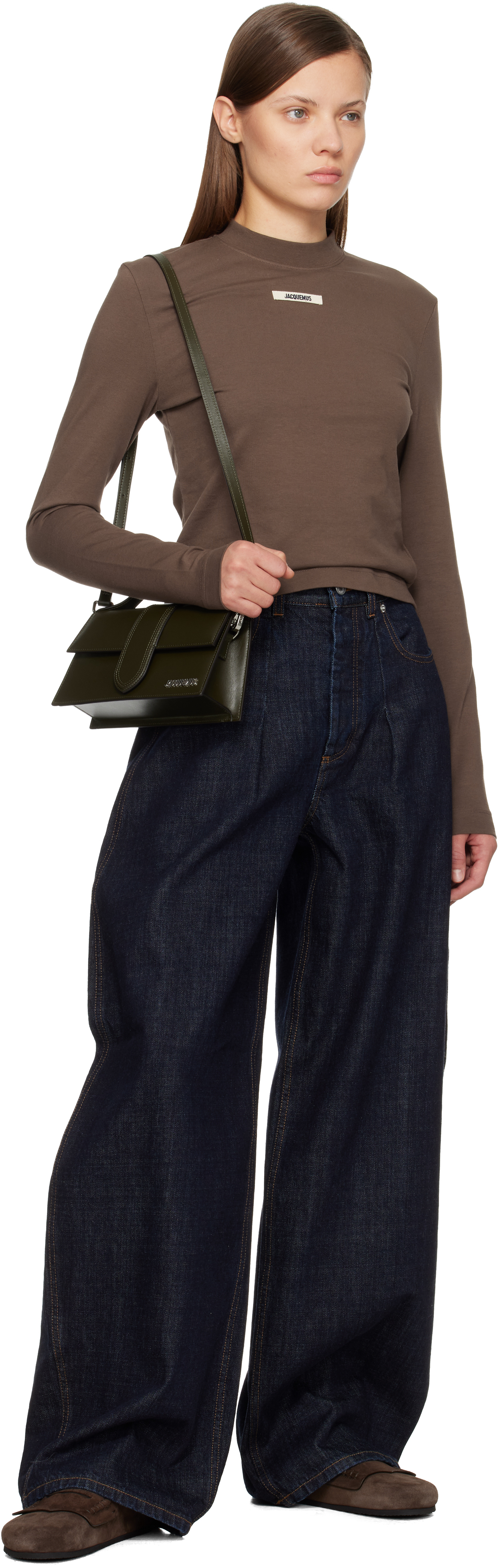 Jacquemus Brown 'the Gros Grain' Long-sleeve T-shirt In Brown