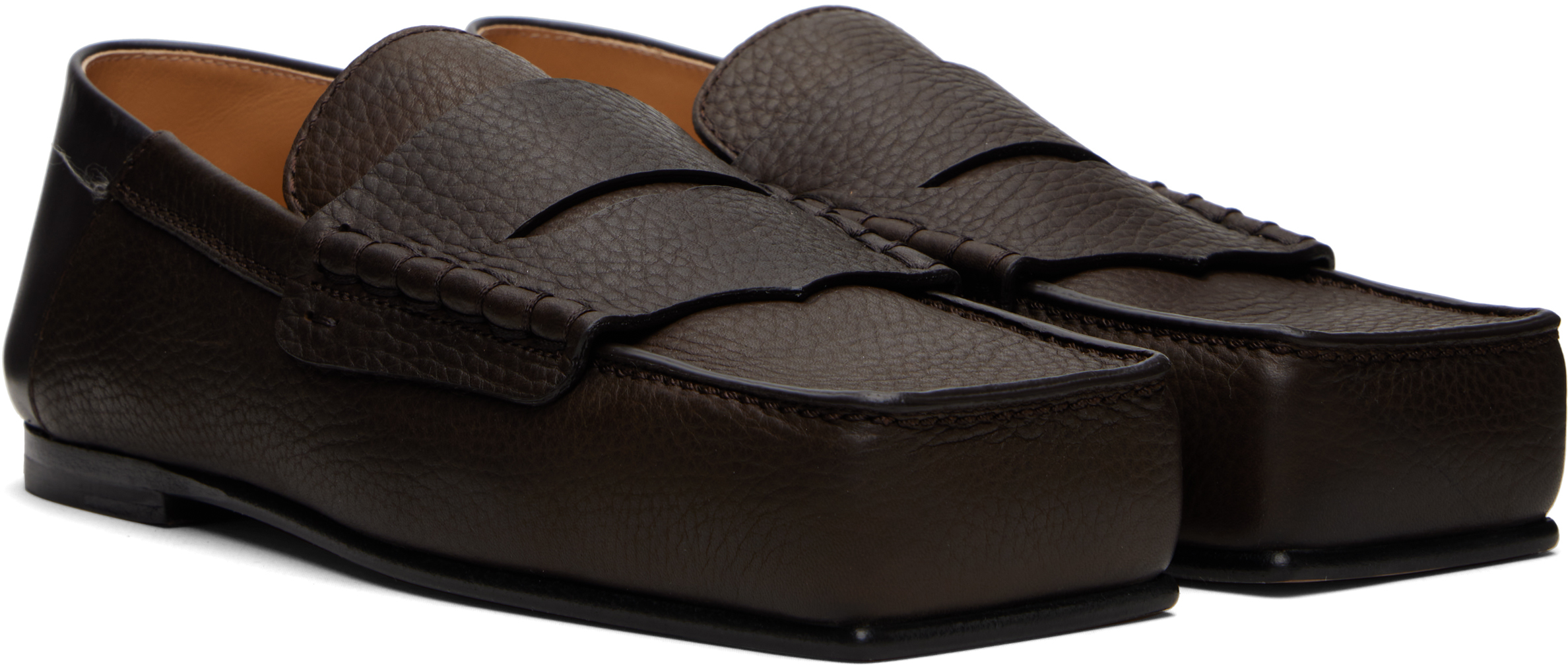 Jacquemus Brown 'the Carré' Loafers In Brown