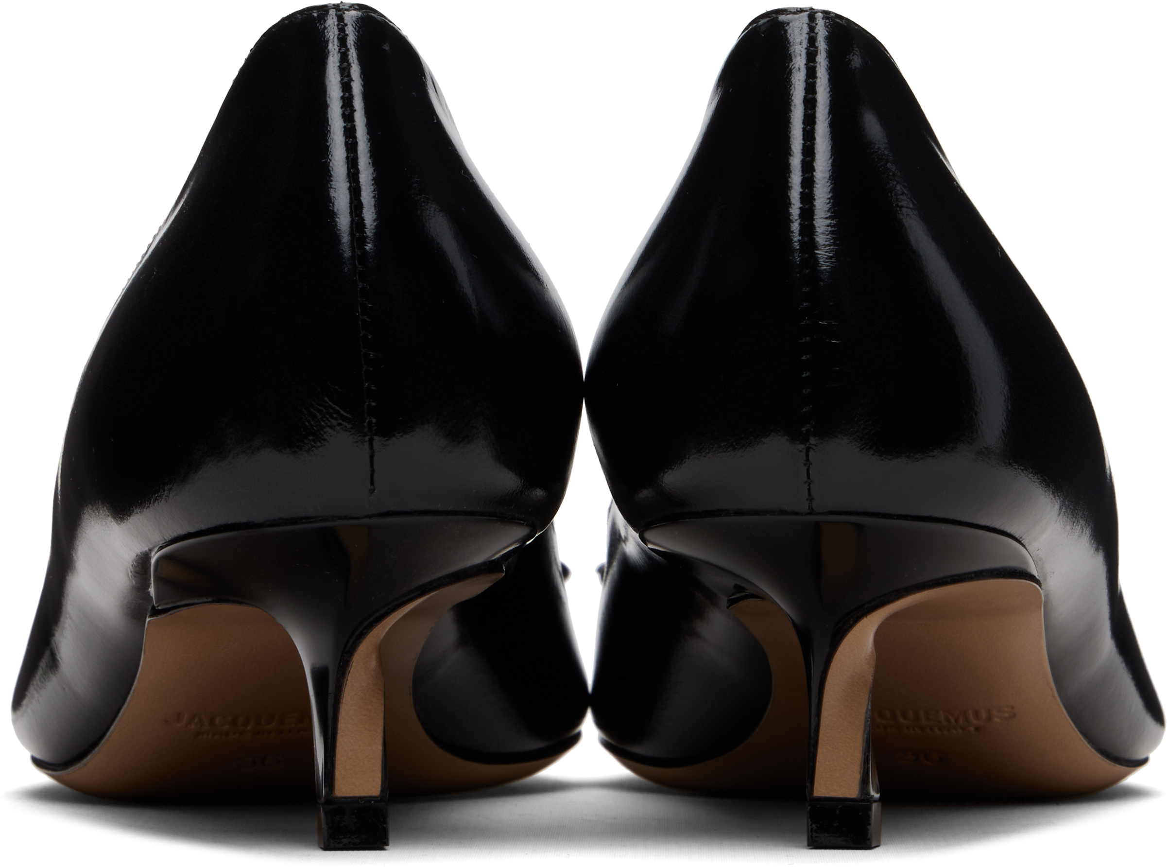 Jacquemus Pointed Toe Pumps Bow Detail In Black