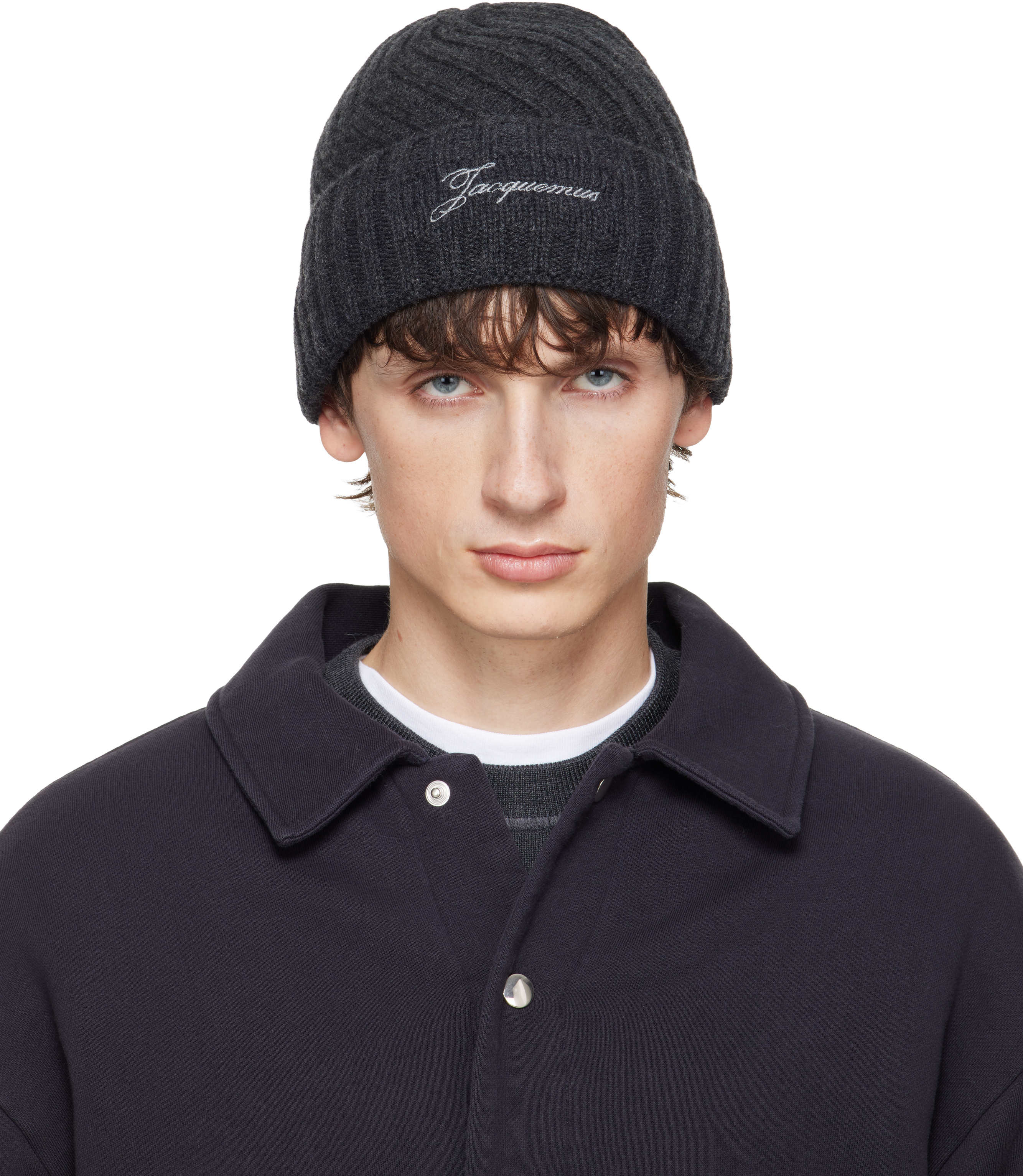 Gray 'The Tourni' Beanie by JACQUEMUS on Sale