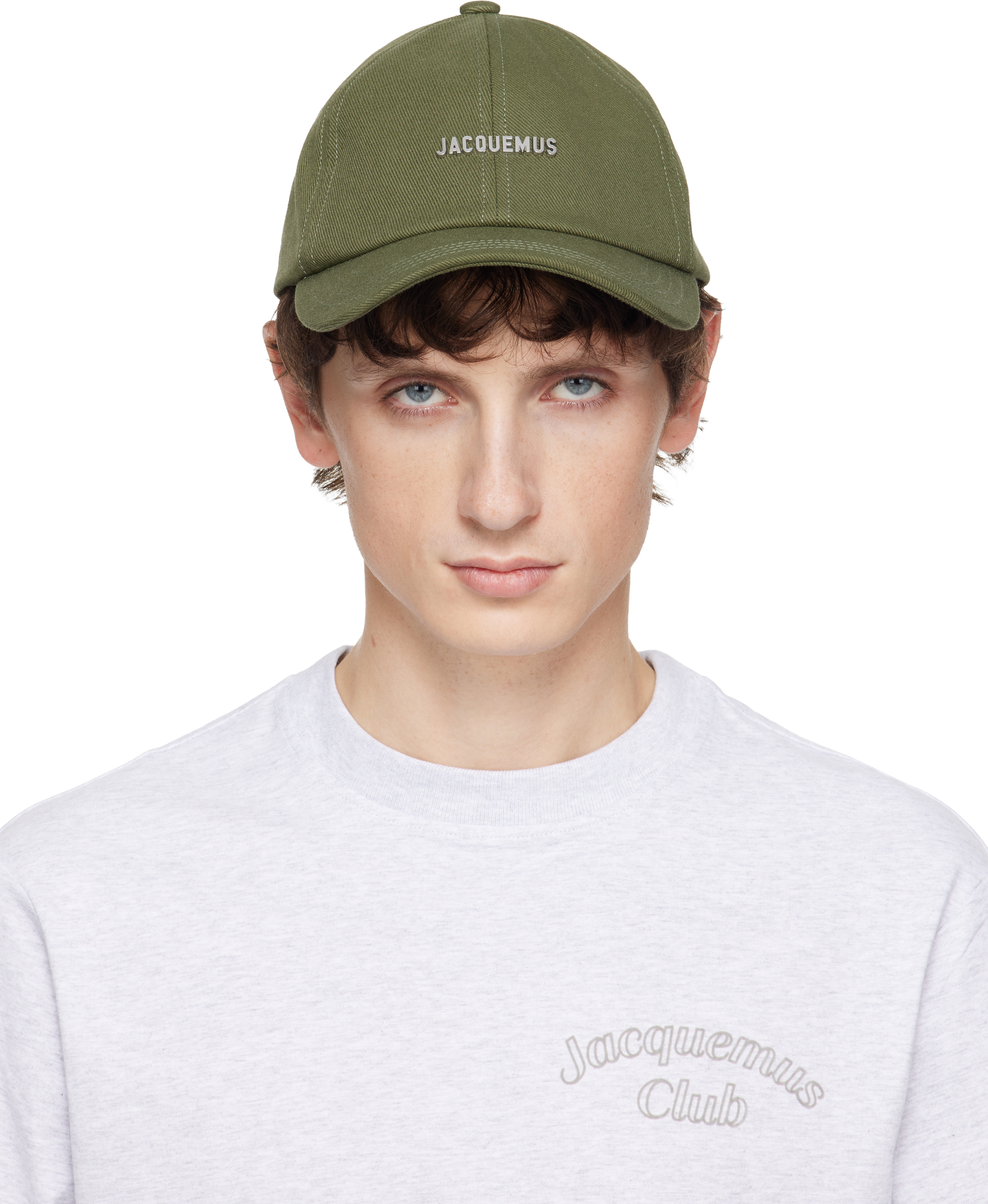 Jacquemus Khaki 'the Gadjo' Baseball Cap In Green