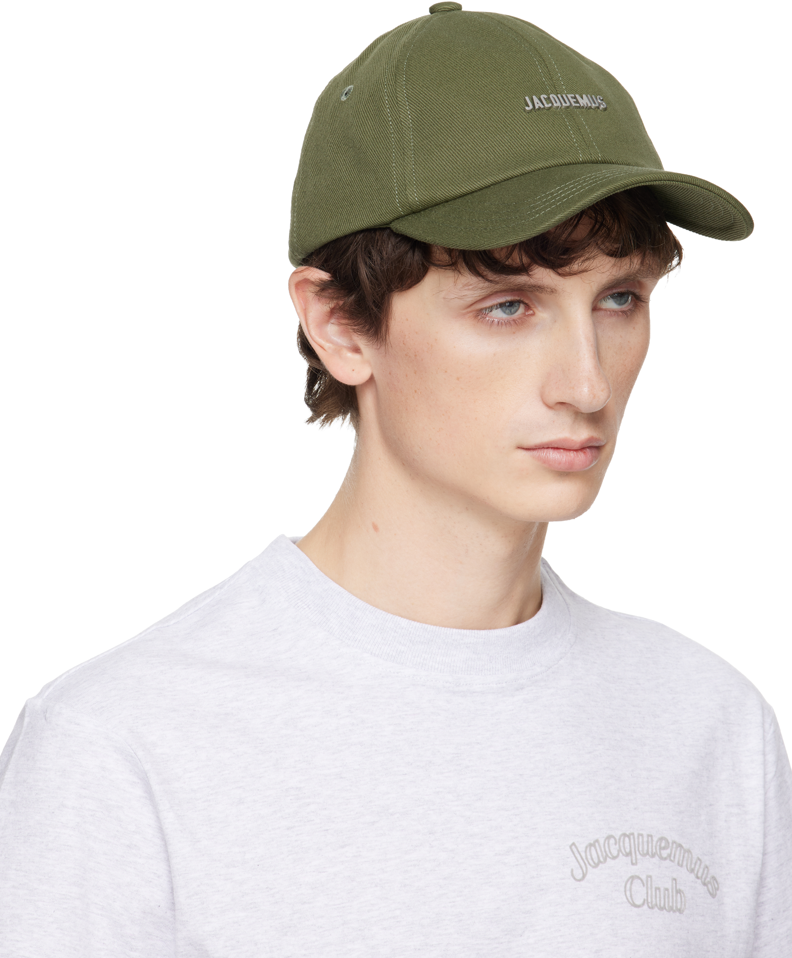 Jacquemus Khaki 'the Gadjo' Baseball Cap In Green