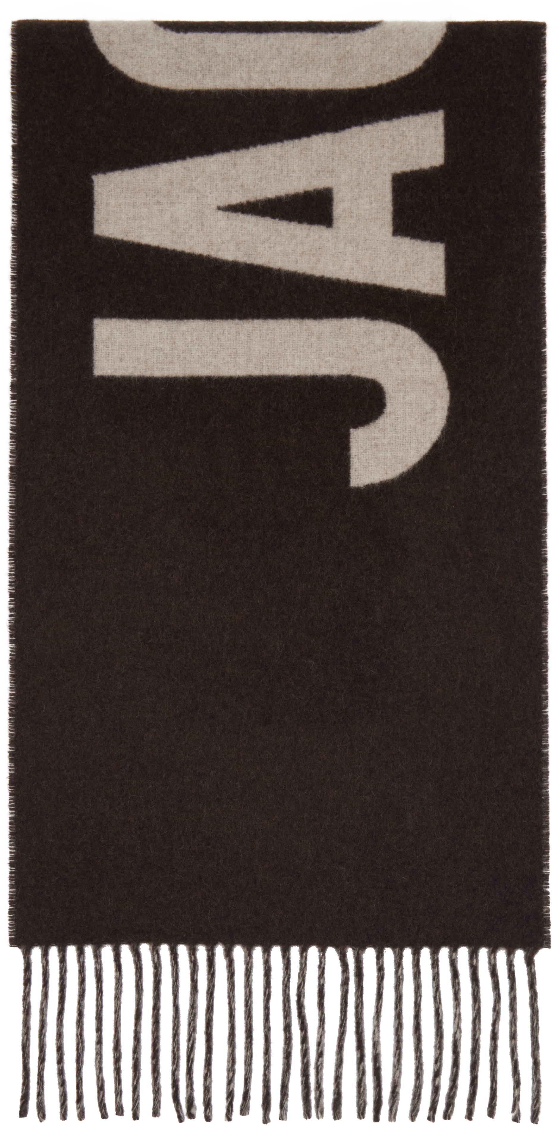 JACQUEMUS ロゴ入りマフラー ブラック JACQUEMUS ジャックムス マフラー ロゴマフラー ブラック 35*180cm