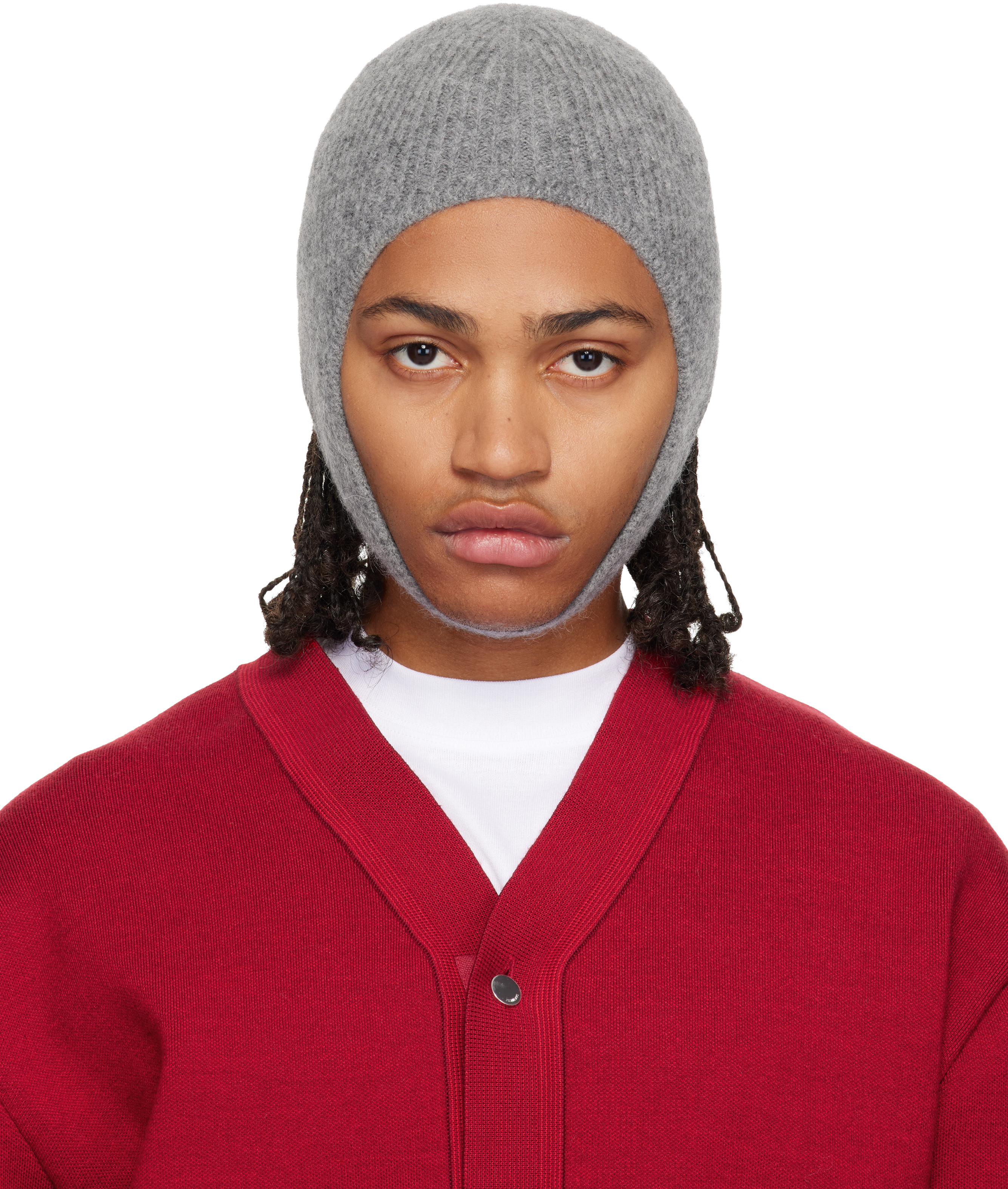 Jacquemus Gray La Casa 'the Gros Grain' Beanie In Gray