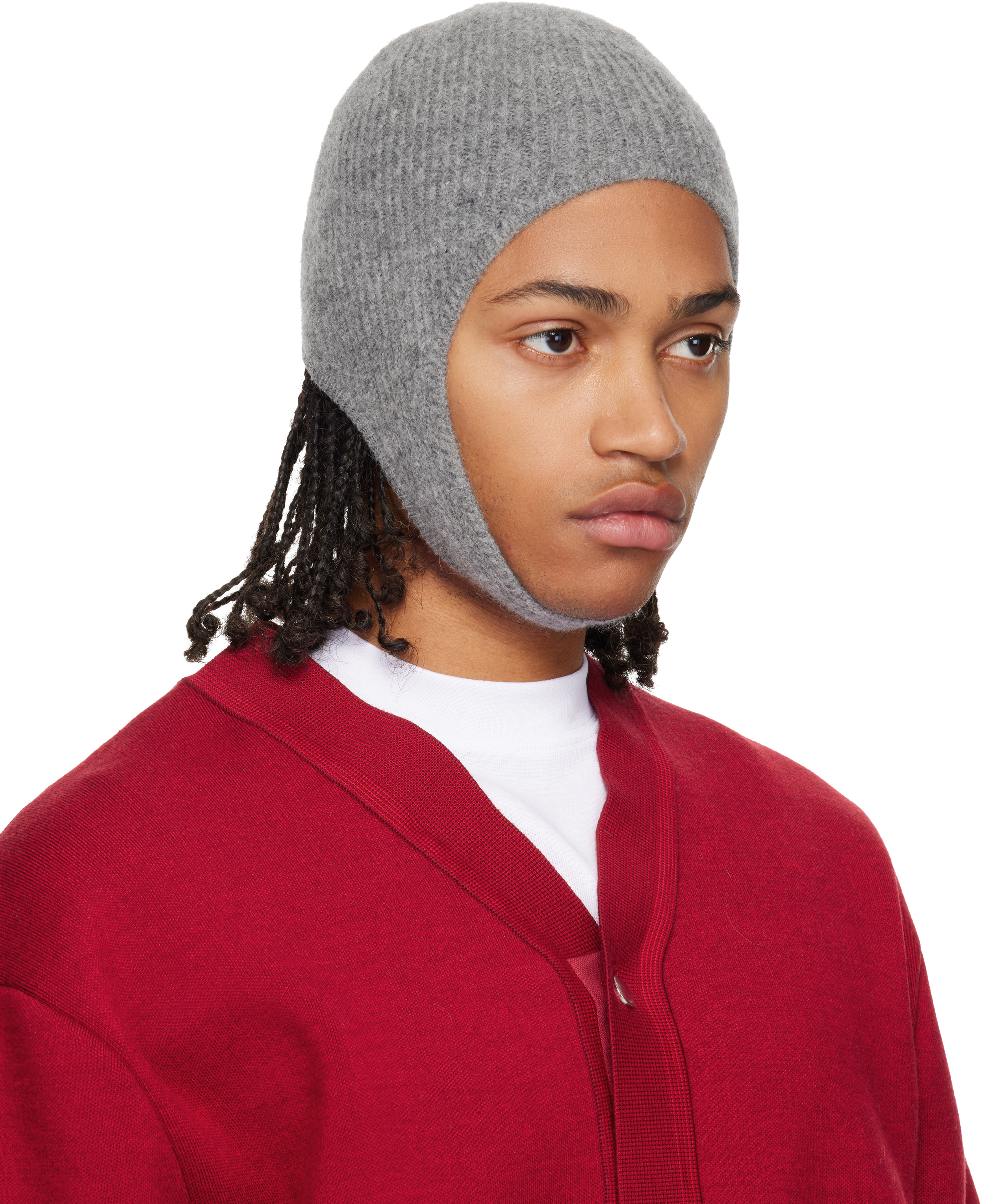 Jacquemus Gray La Casa 'the Gros Grain' Beanie In Gray
