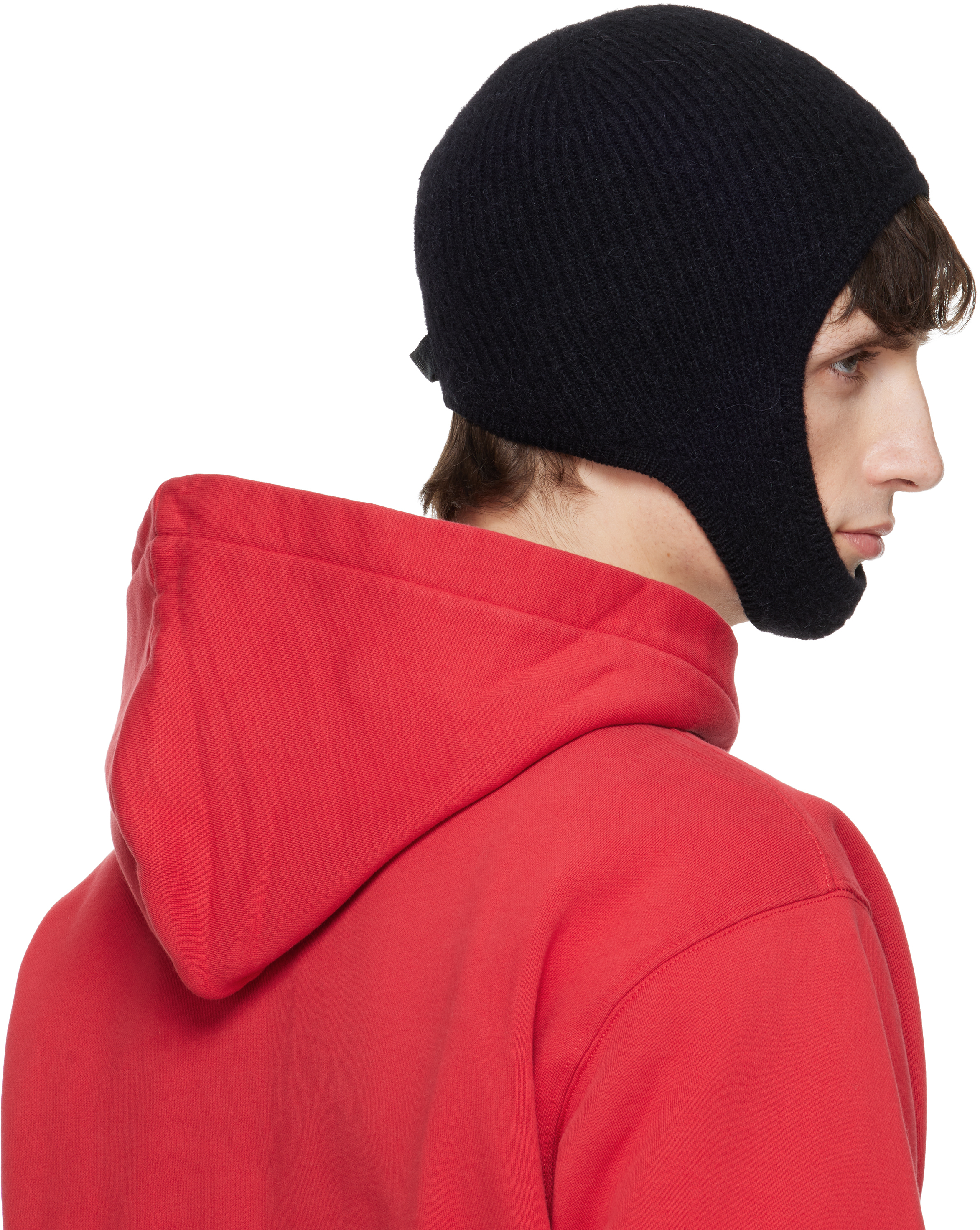 Jacquemus Black 'the Gros Grain' Beanie In Black