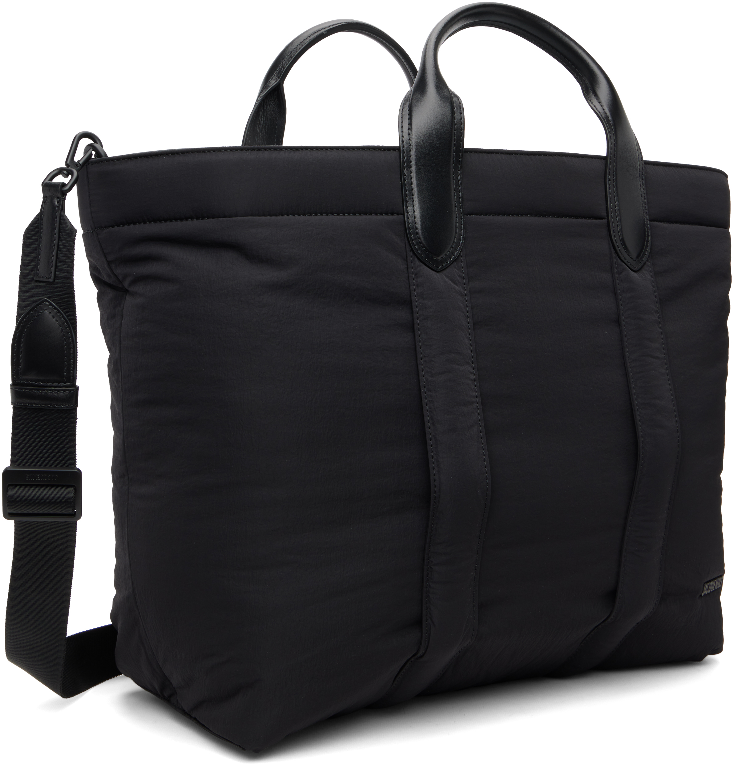 Jacquemus Black La Croisière 'the Bambino Shopper' Tote In Black