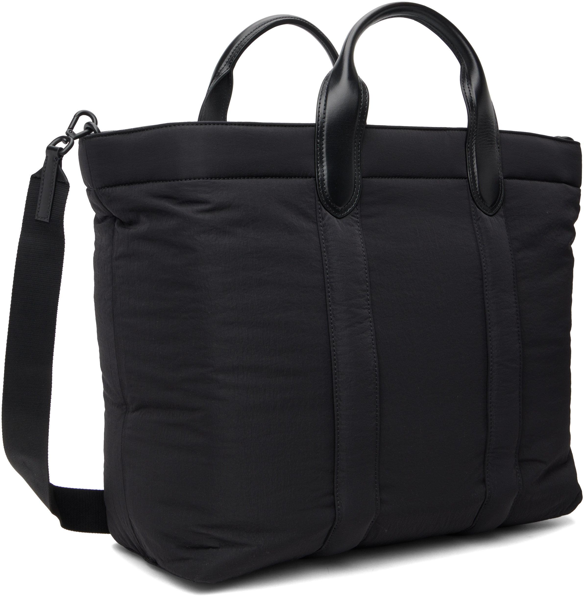 Jacquemus Black La Croisière 'the Bambino Shopper' Tote In Black