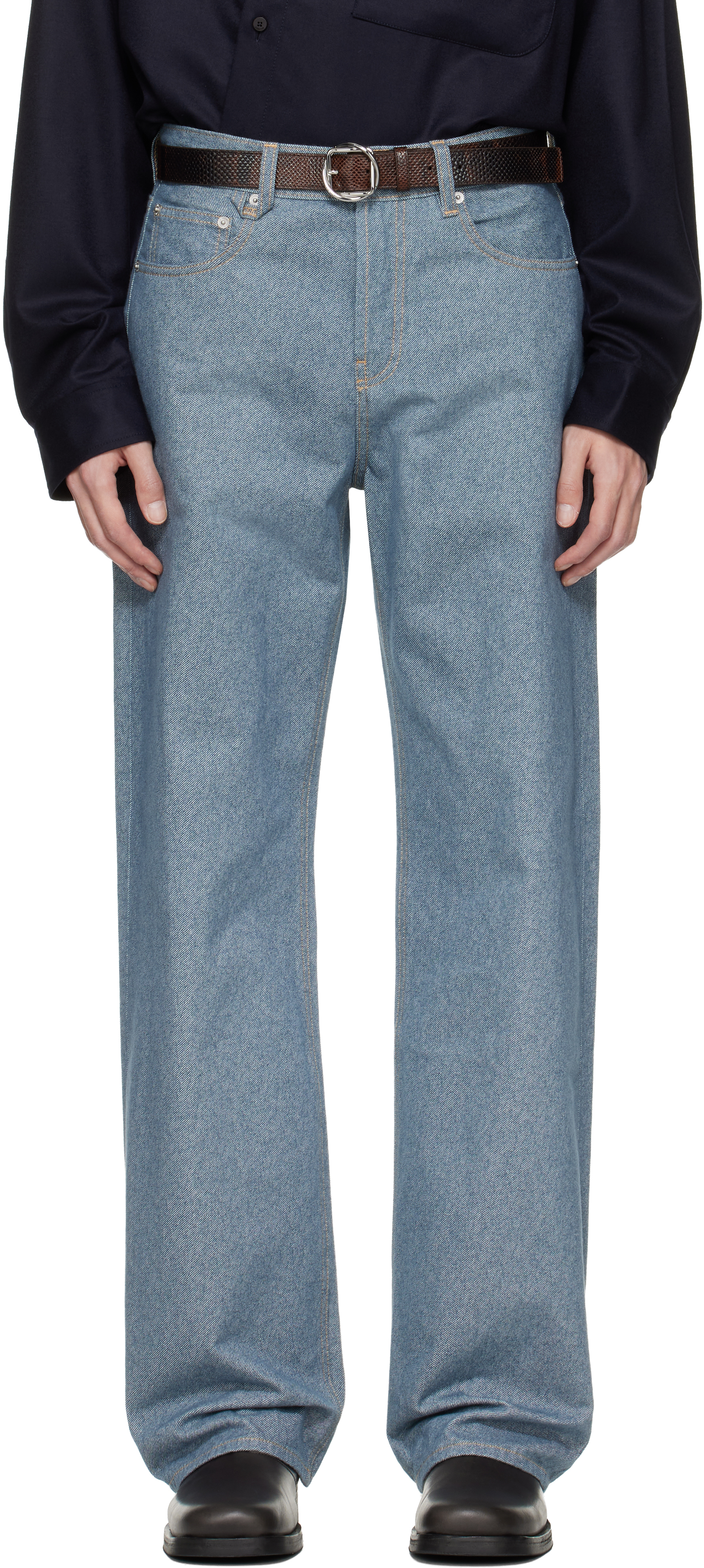 JACQUEMUSのブルー 'The straight de-Nîmes' ジーンズがセール中