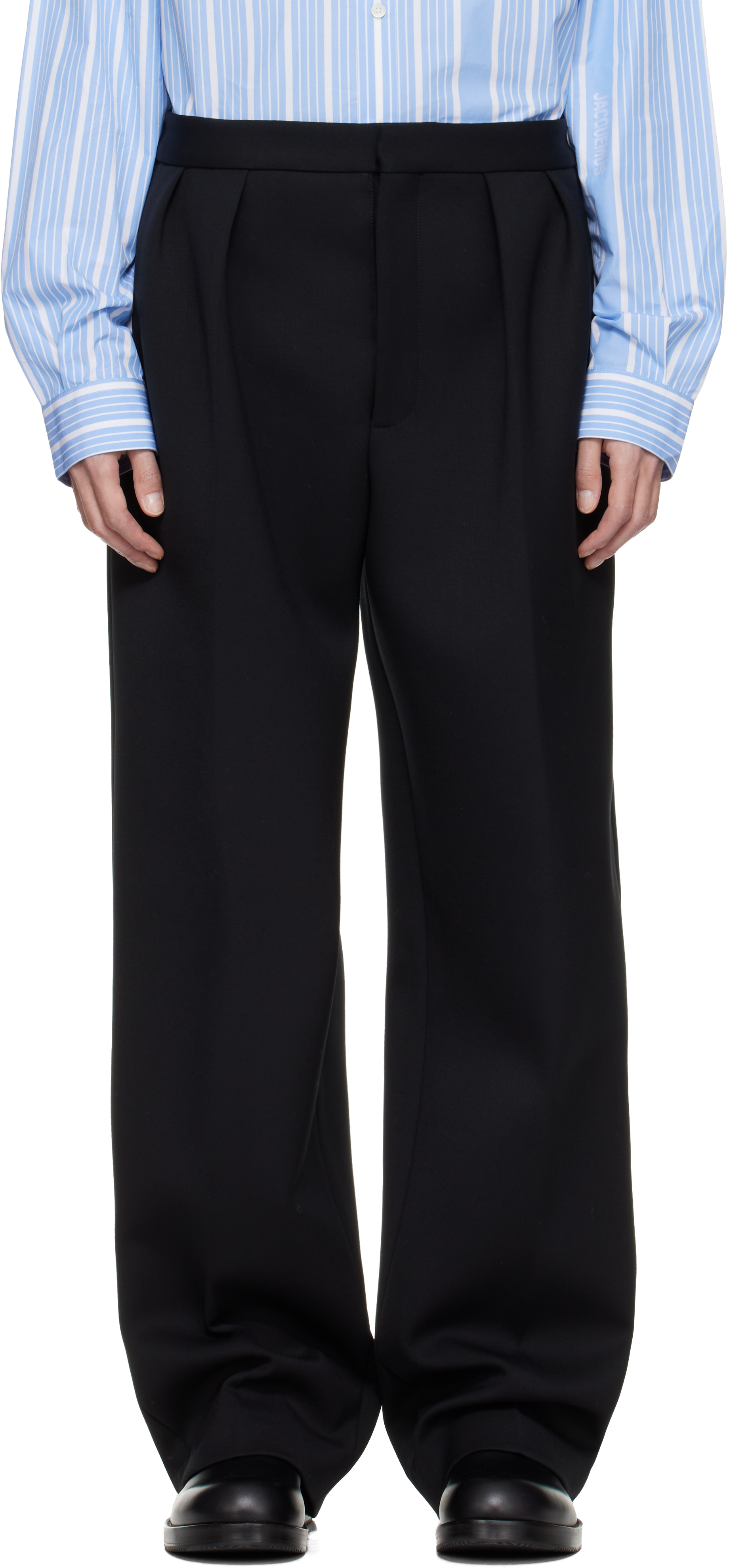 Jacquemus The Citta Wide-leg Trousers In Black