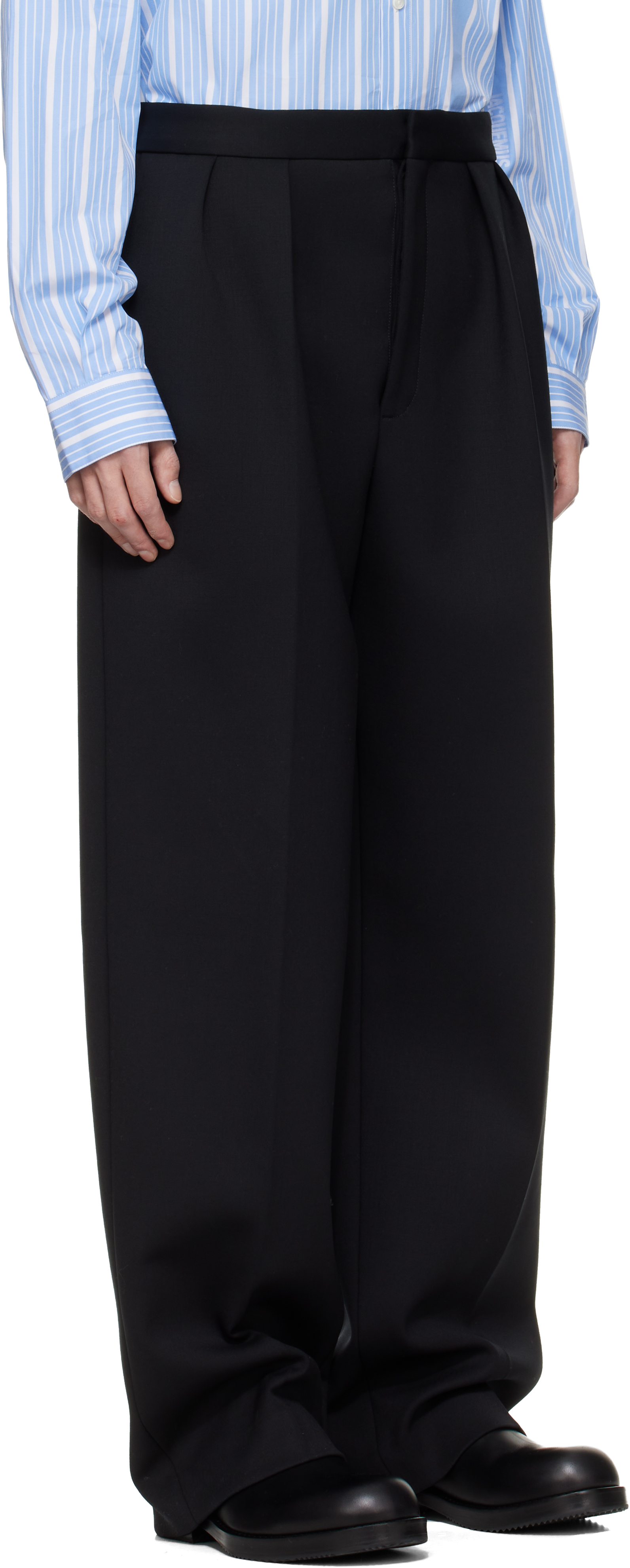 Jacquemus The Citta Wide-leg Trousers In Black