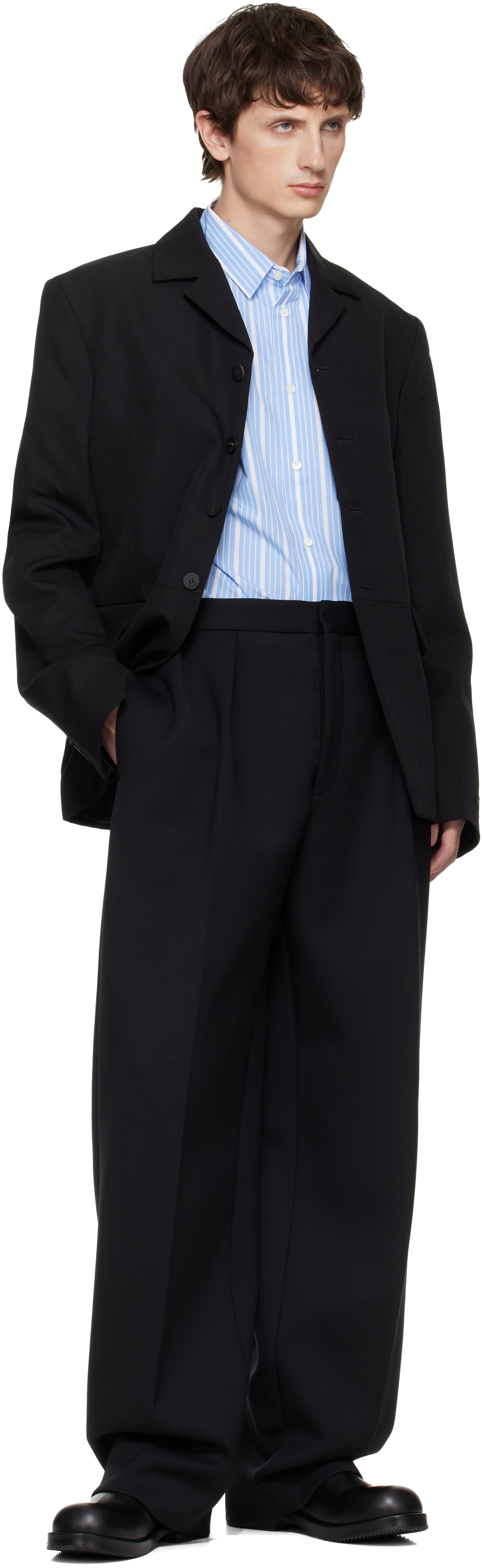 Jacquemus The Citta Wide-leg Trousers In Black