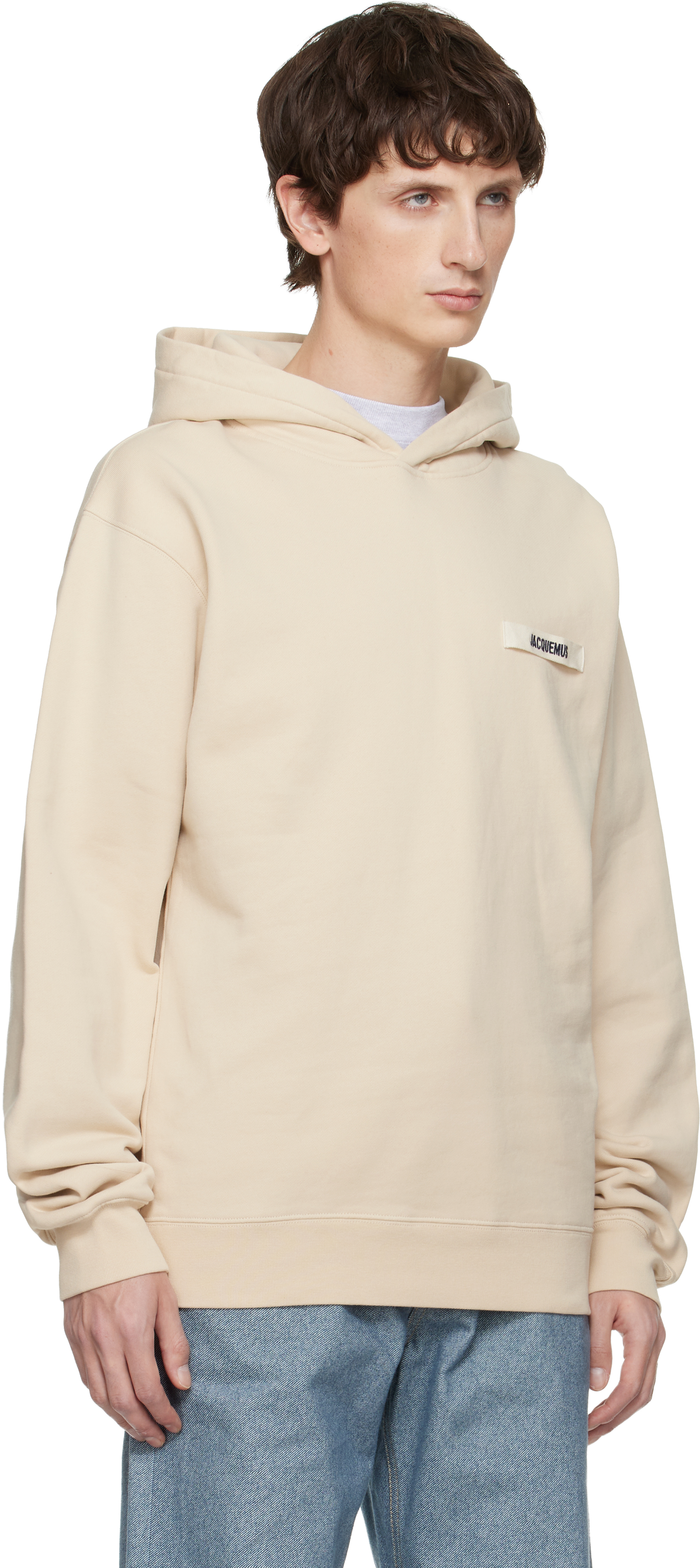 Jacquemus Men Le Hoodie Gros Grain In Neutral