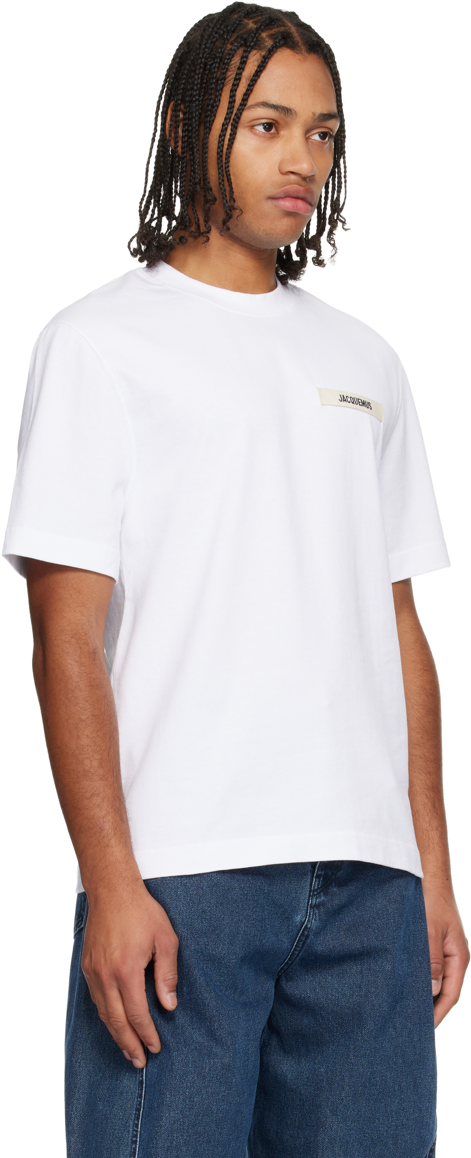Jacquemus T-shirt Le T-shirt Gros-grain In White