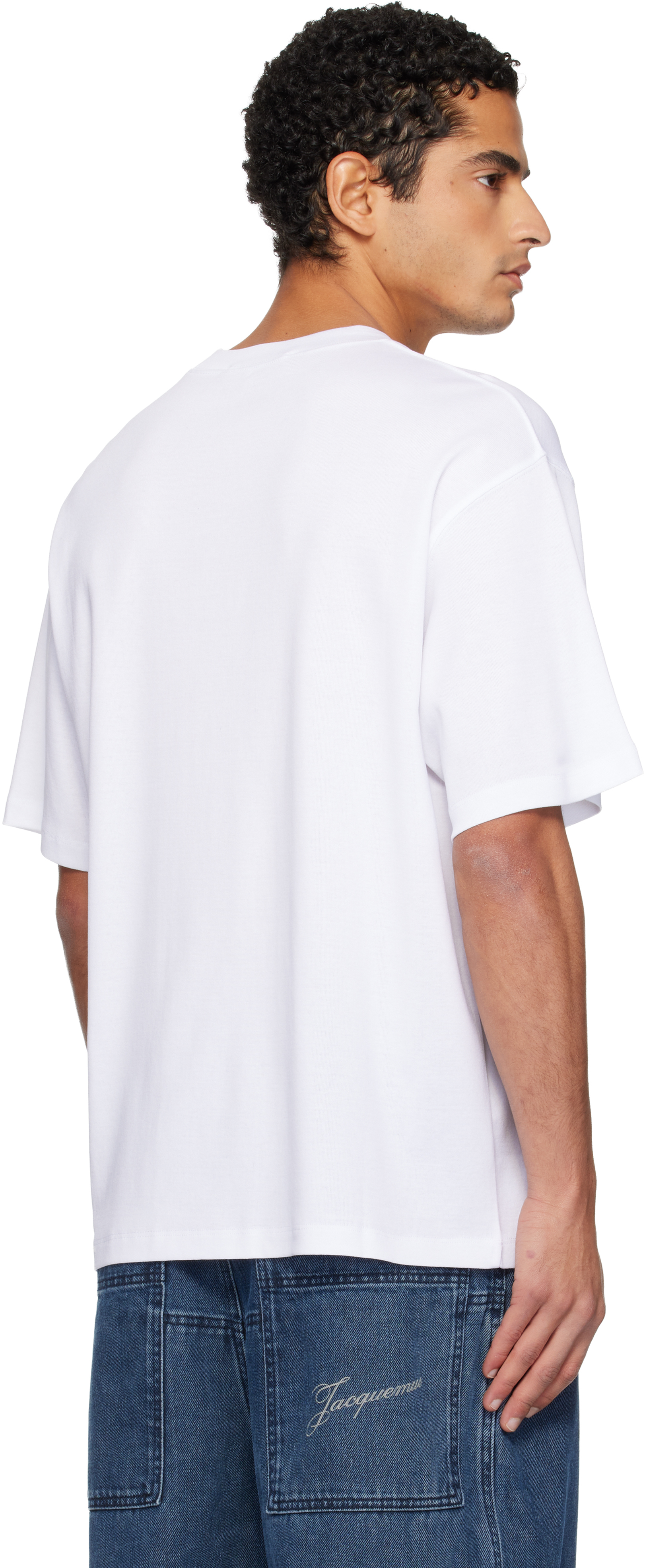 Jacquemus Crew Neck Short Sleeve Fitted T-shirt In White