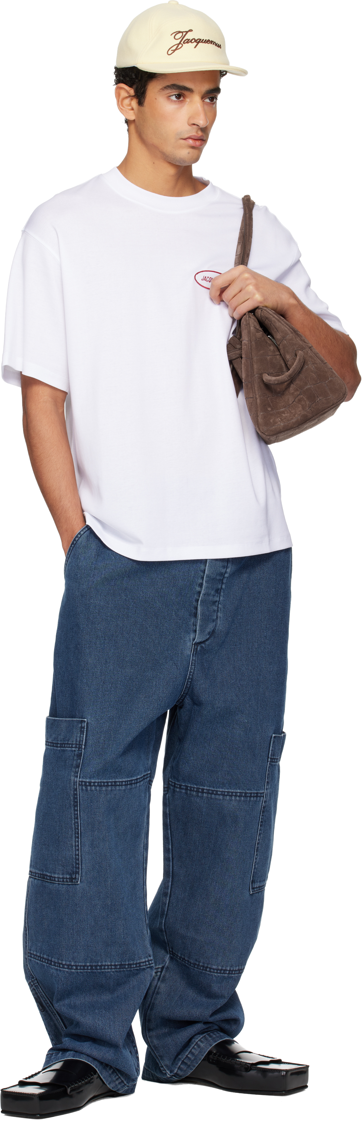 Jacquemus Crew Neck Short Sleeve Fitted T-shirt In White