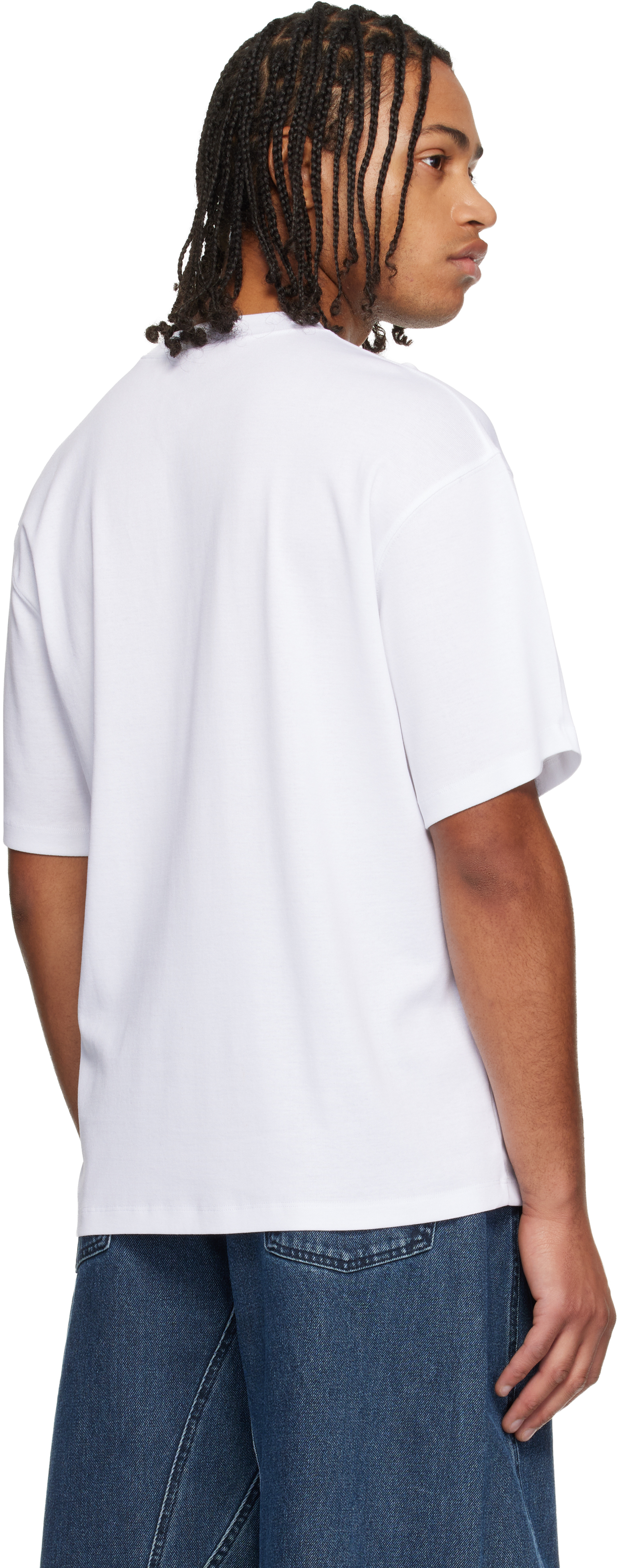 Jacquemus Crew Neck Short Sleeve Fitted T-shirt In White