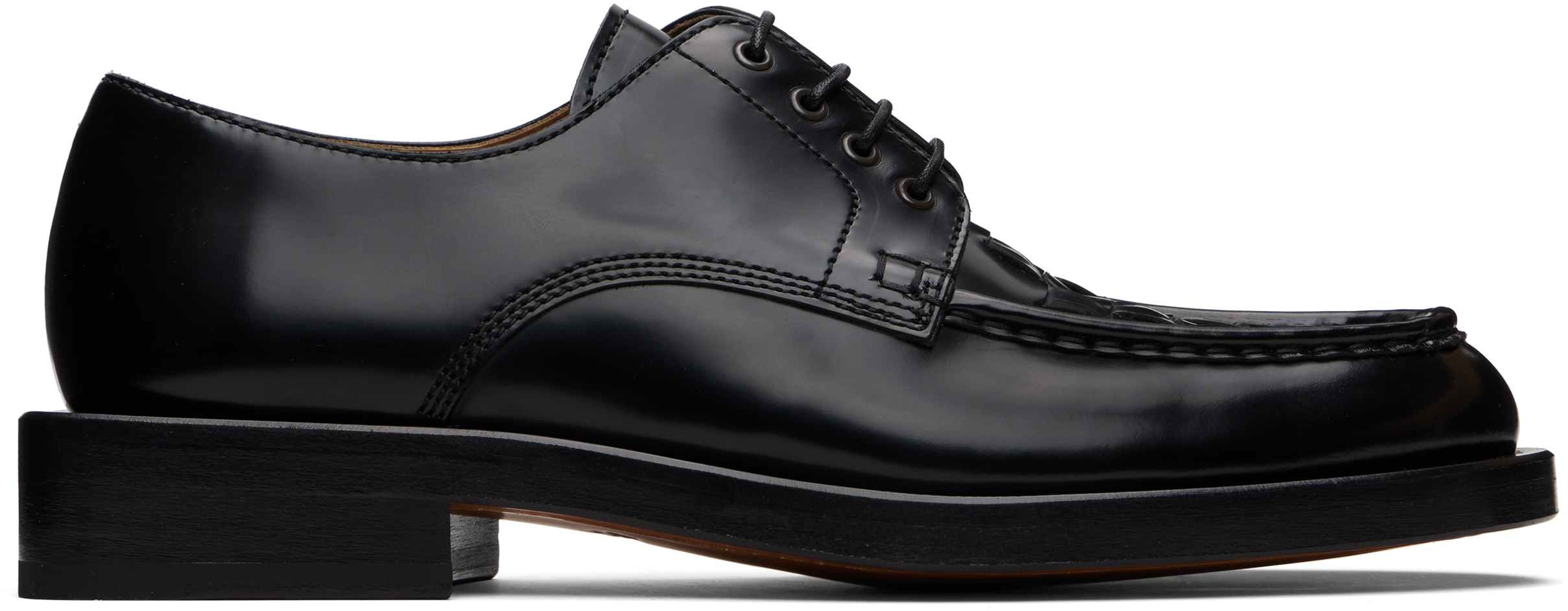 Jacquemus Black Leather Derby Jacquemus – Jacquemus Shoes Les Mules Derbie in Barcelona or  main image 4