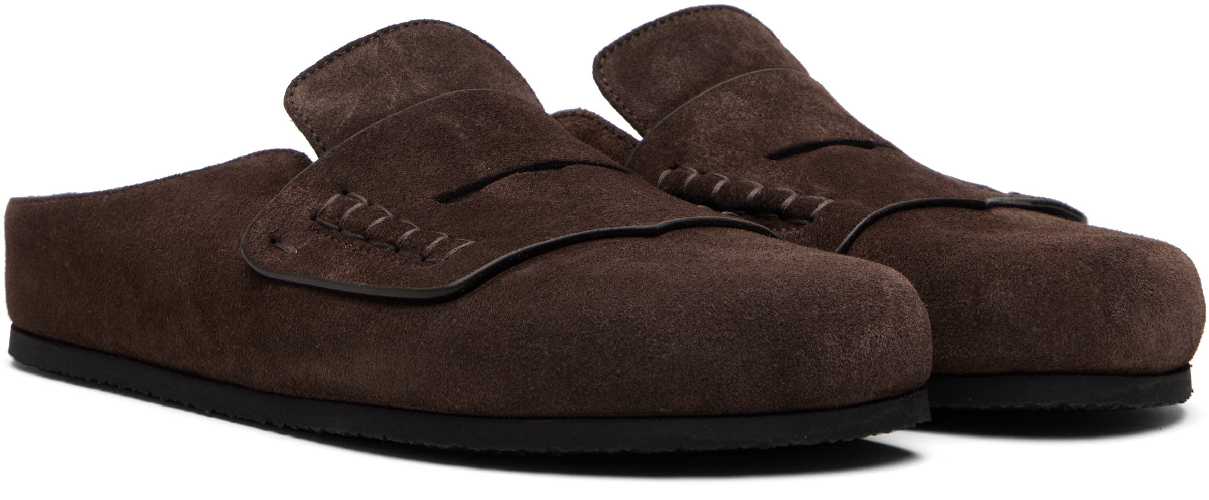 Jacquemus Brown 'the Mules' Loafers In Burgundy