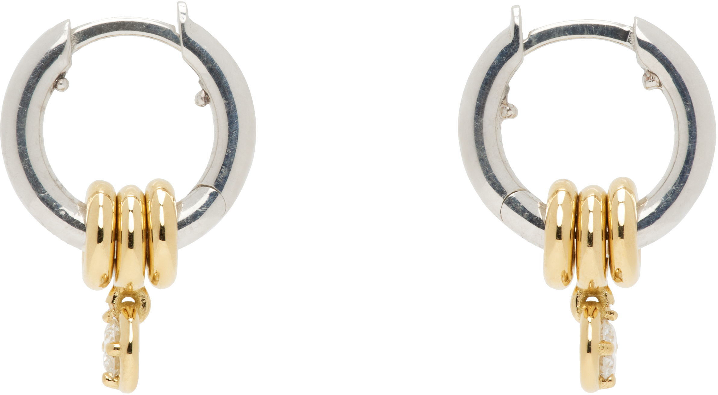 Spinelli Kilcollin Ssense Exclusive Zahra Hoop Sg Wd Earrings In Multi