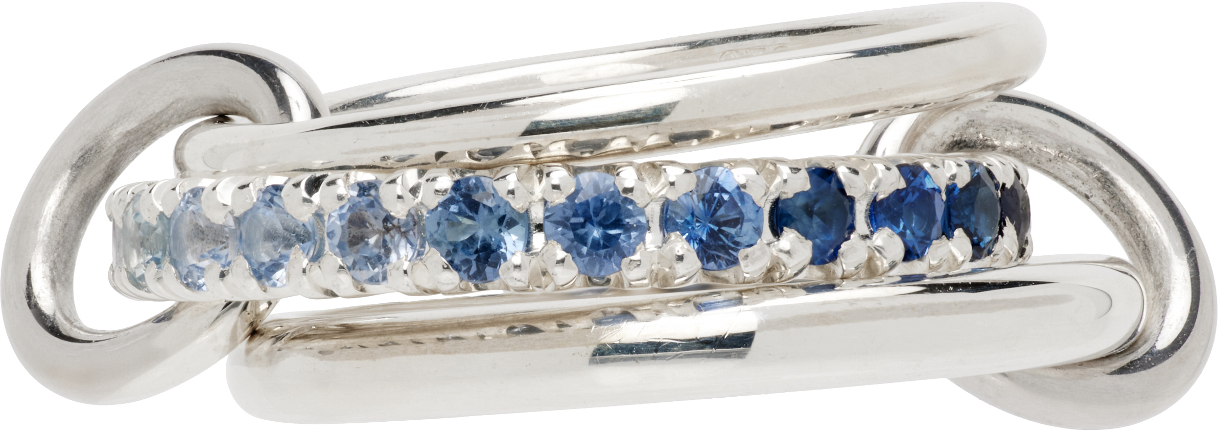 Spinelli Kilcollin Petunia Blue Ombré Ring In Silver