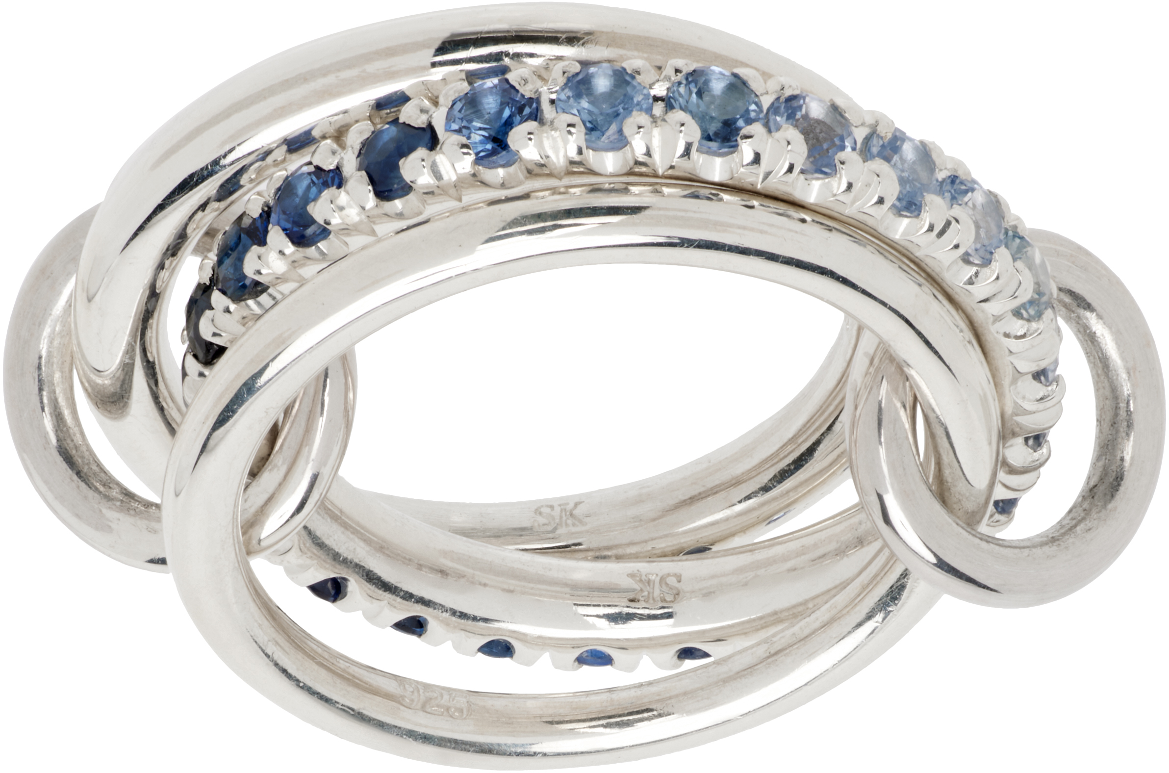 Spinelli Kilcollin Petunia Blue Ombré Ring In Silver