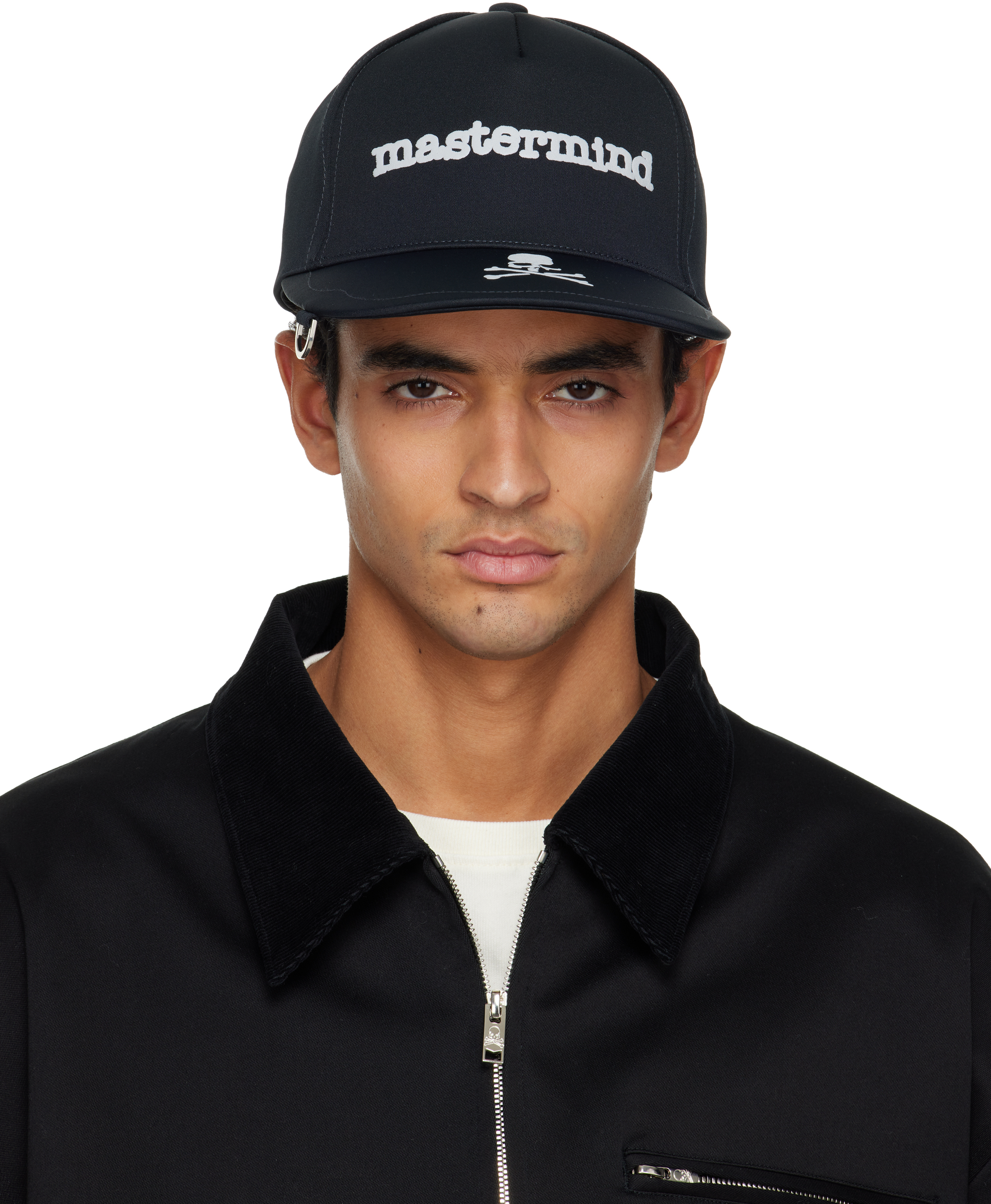 Mastermind Japan Black Mj Stitched Cap In Multi