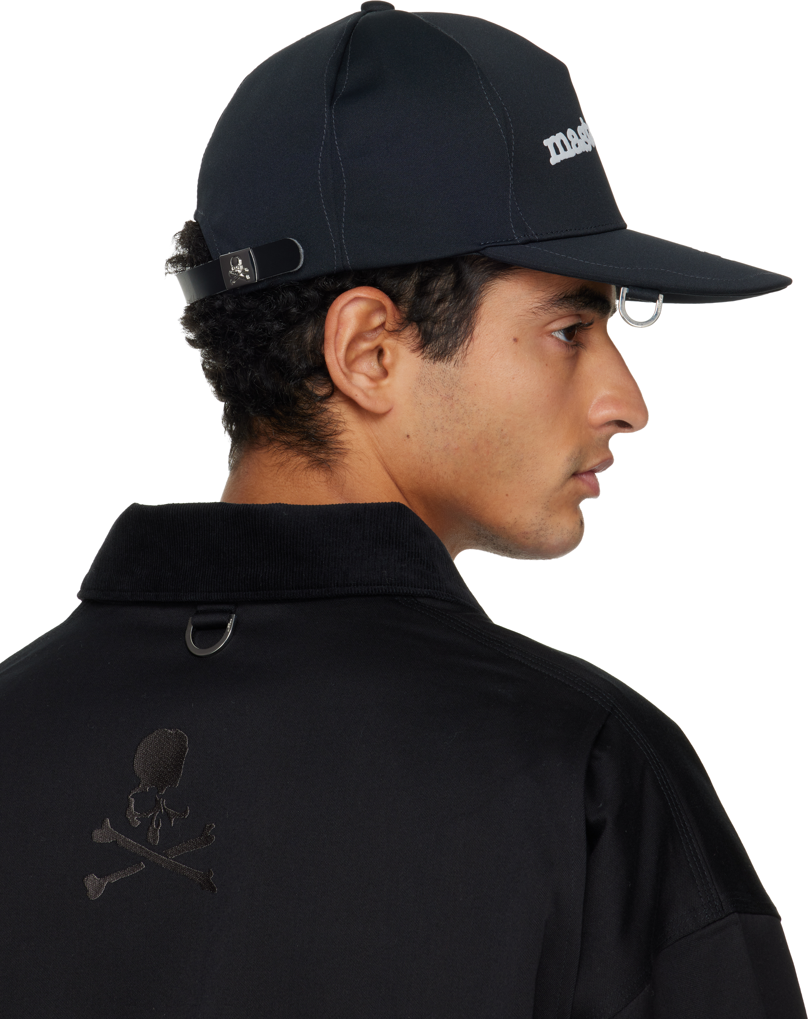 Mastermind Japan Black Mj Stitched Cap In Multi