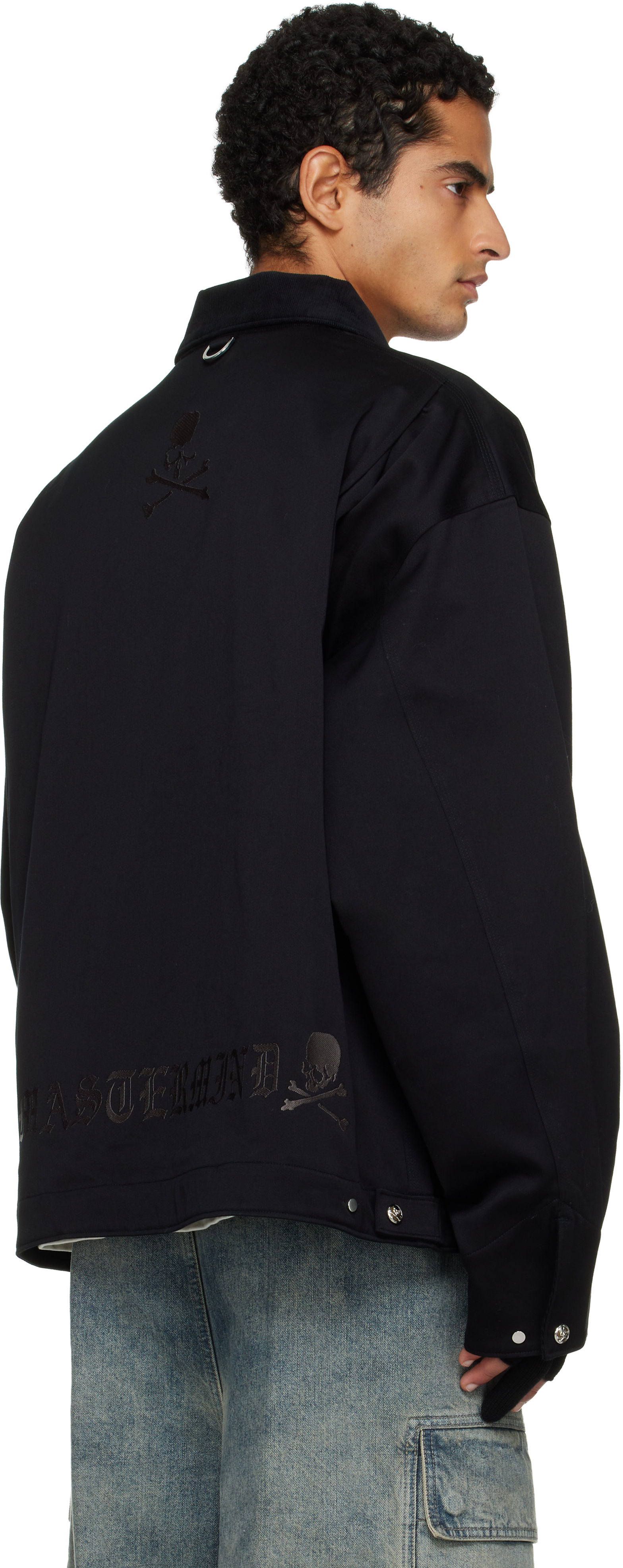 Mastermind Japan Black Aviator Jacket In Black