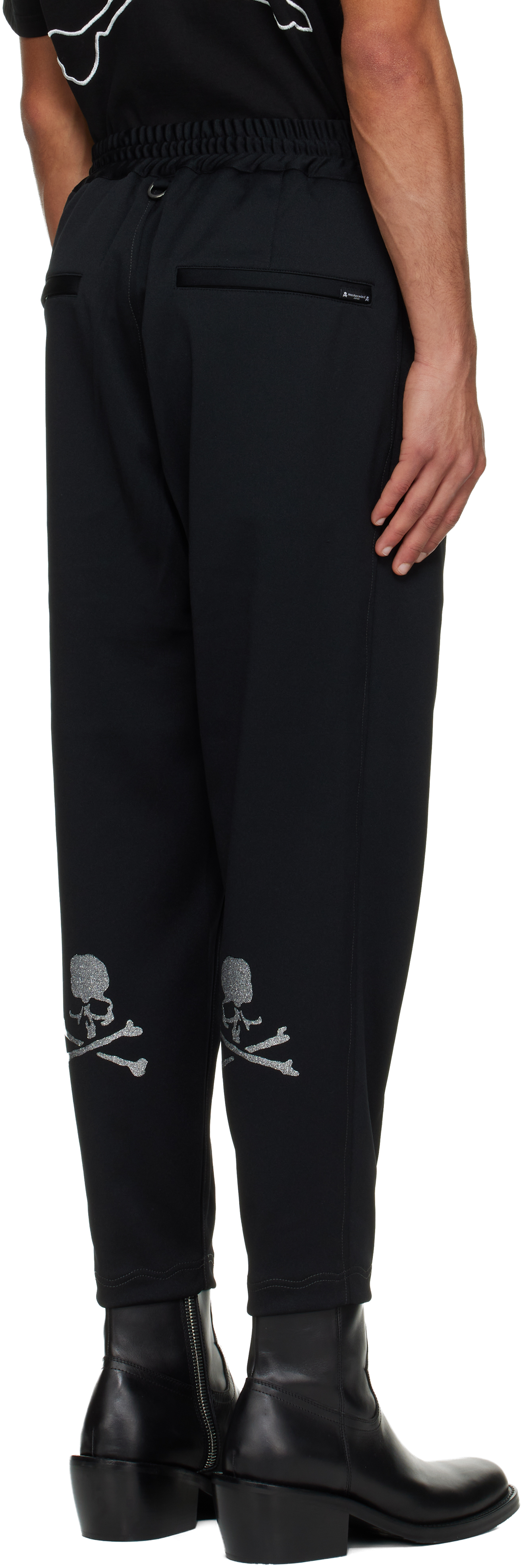 Mastermind Japan Black Stitched Tapered Trousers In Black