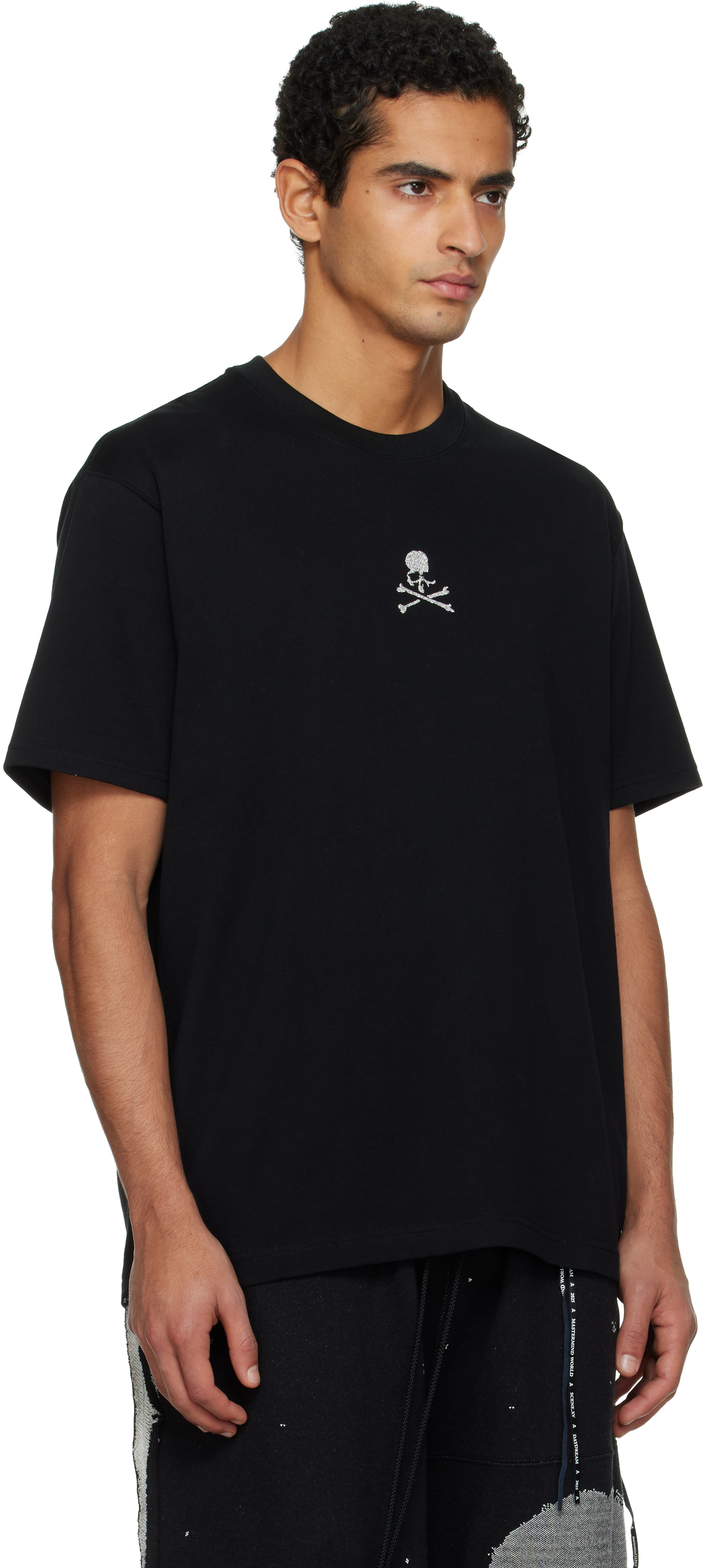 Mastermind Japan Black Loopwheel Ss T-shirt In Black